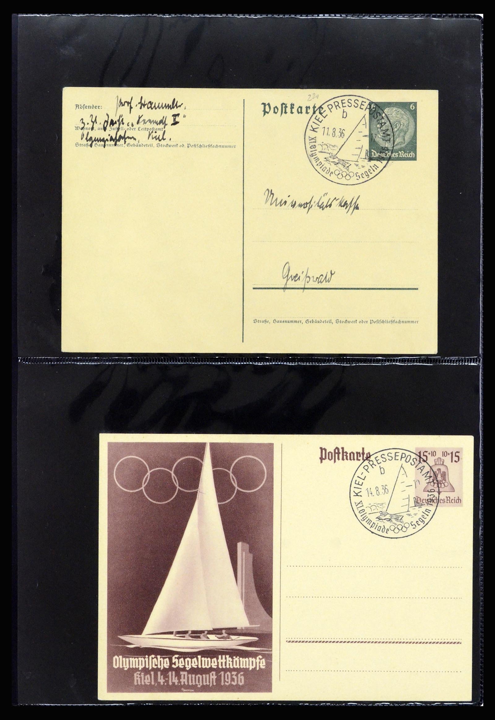 37118 020 - Postzegelverzameling 37118 Olympische Spelen 1936.