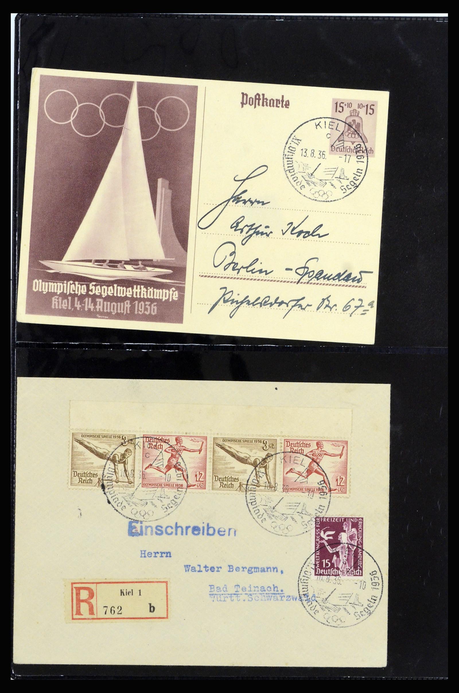 37118 021 - Stamp collection 37118 Olympics 1936.