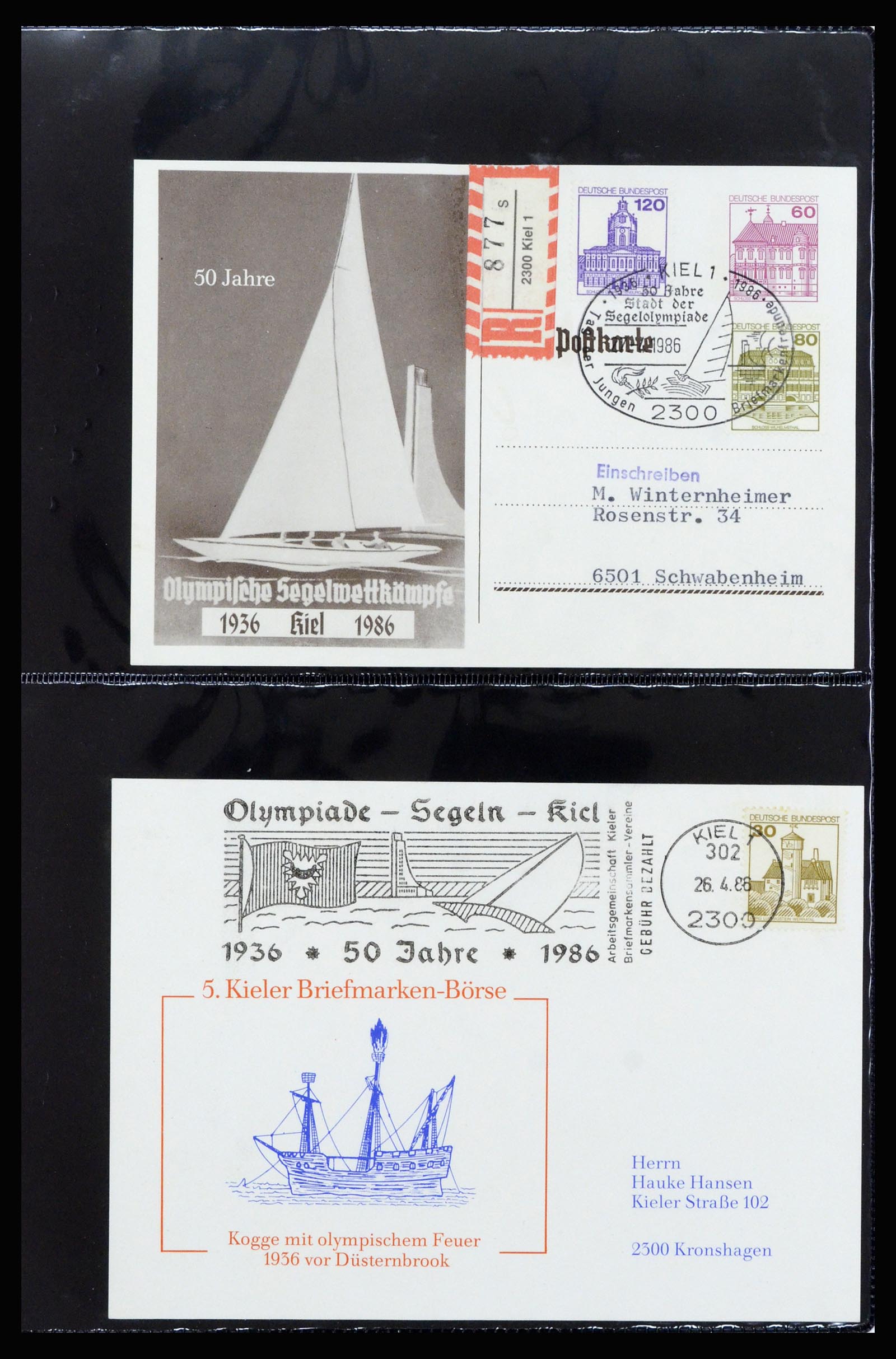 37118 022 - Postzegelverzameling 37118 Olympische Spelen 1936.