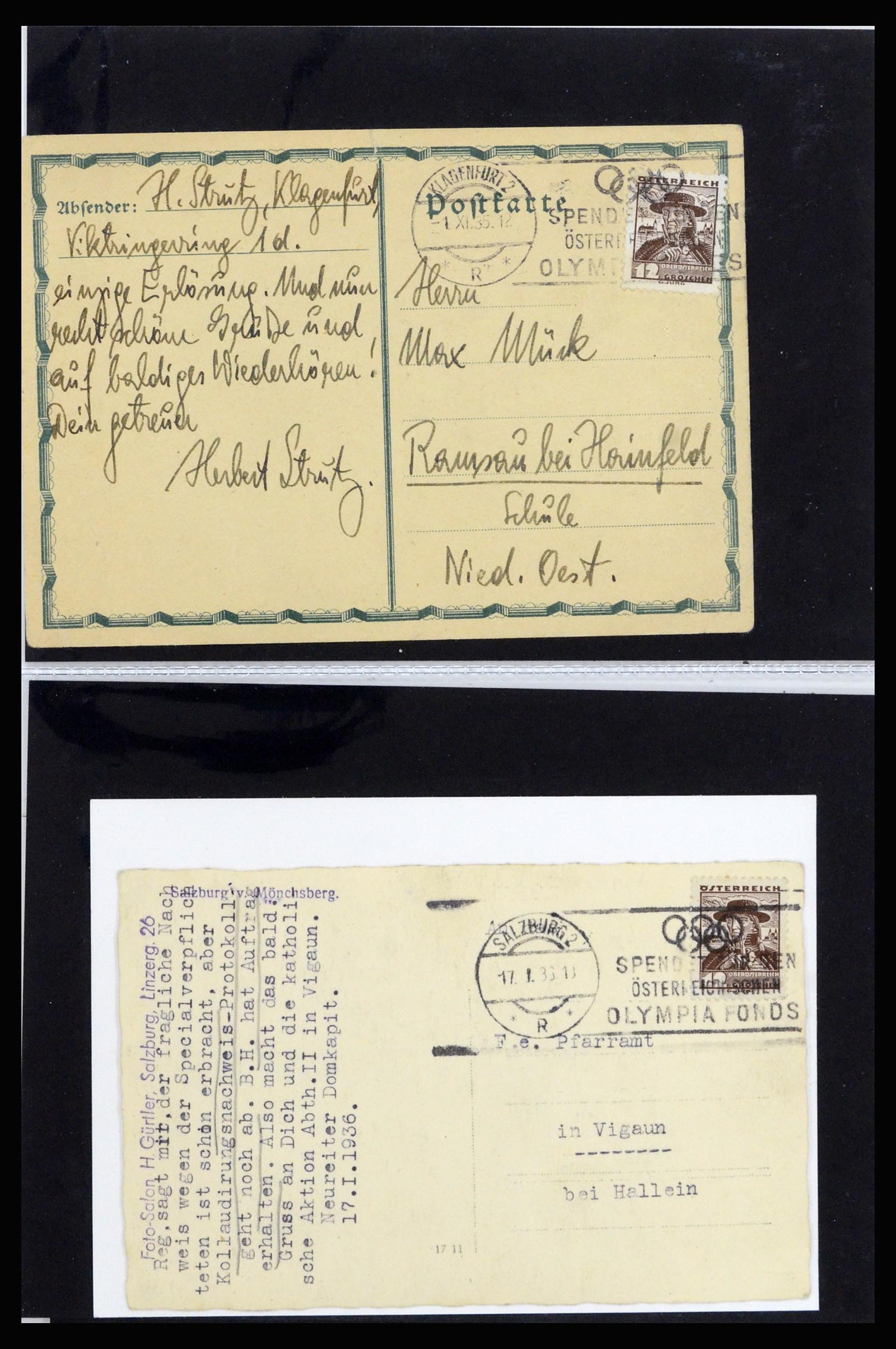37118 029 - Postzegelverzameling 37118 Olympische Spelen 1936.