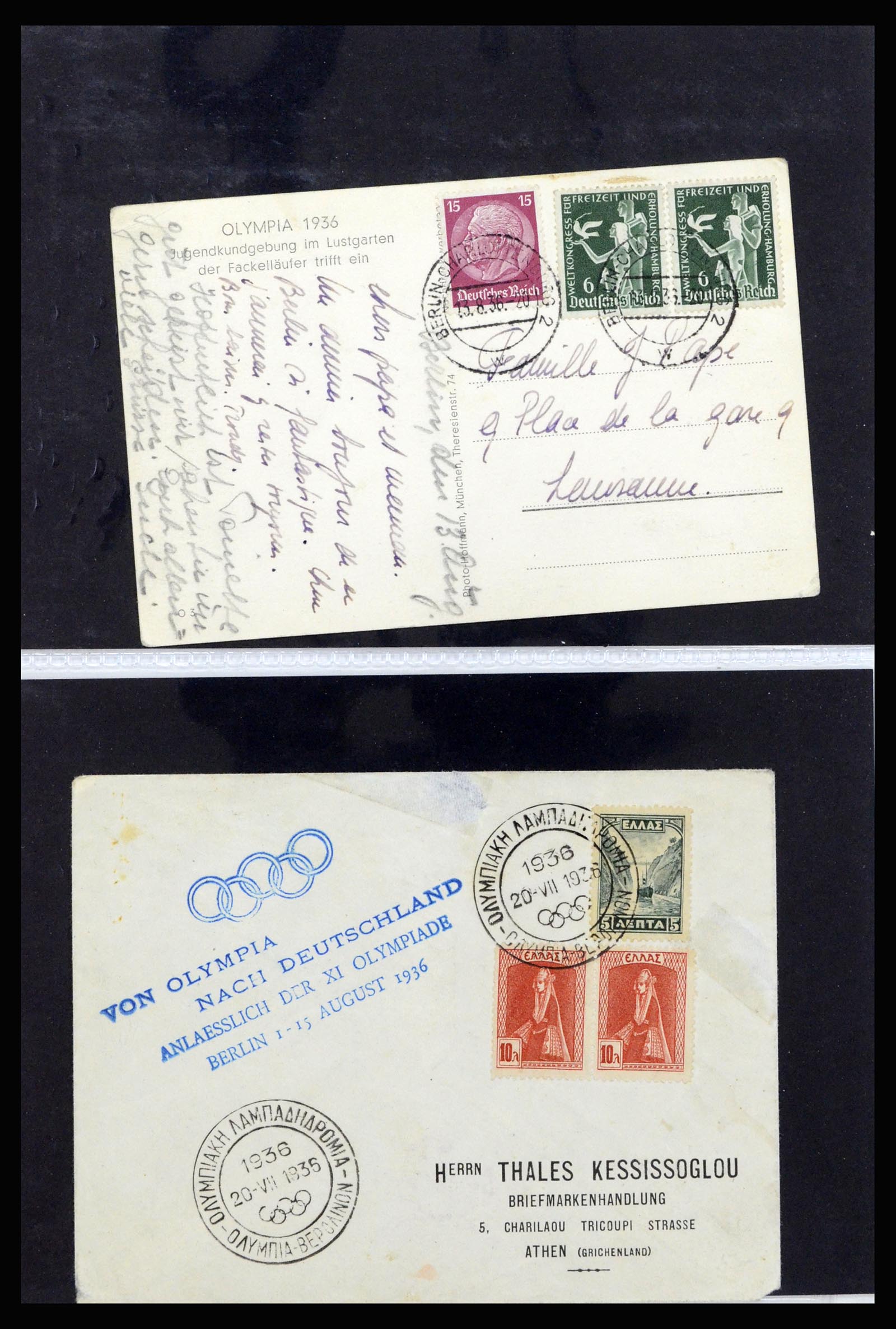 37118 030 - Postzegelverzameling 37118 Olympische Spelen 1936.
