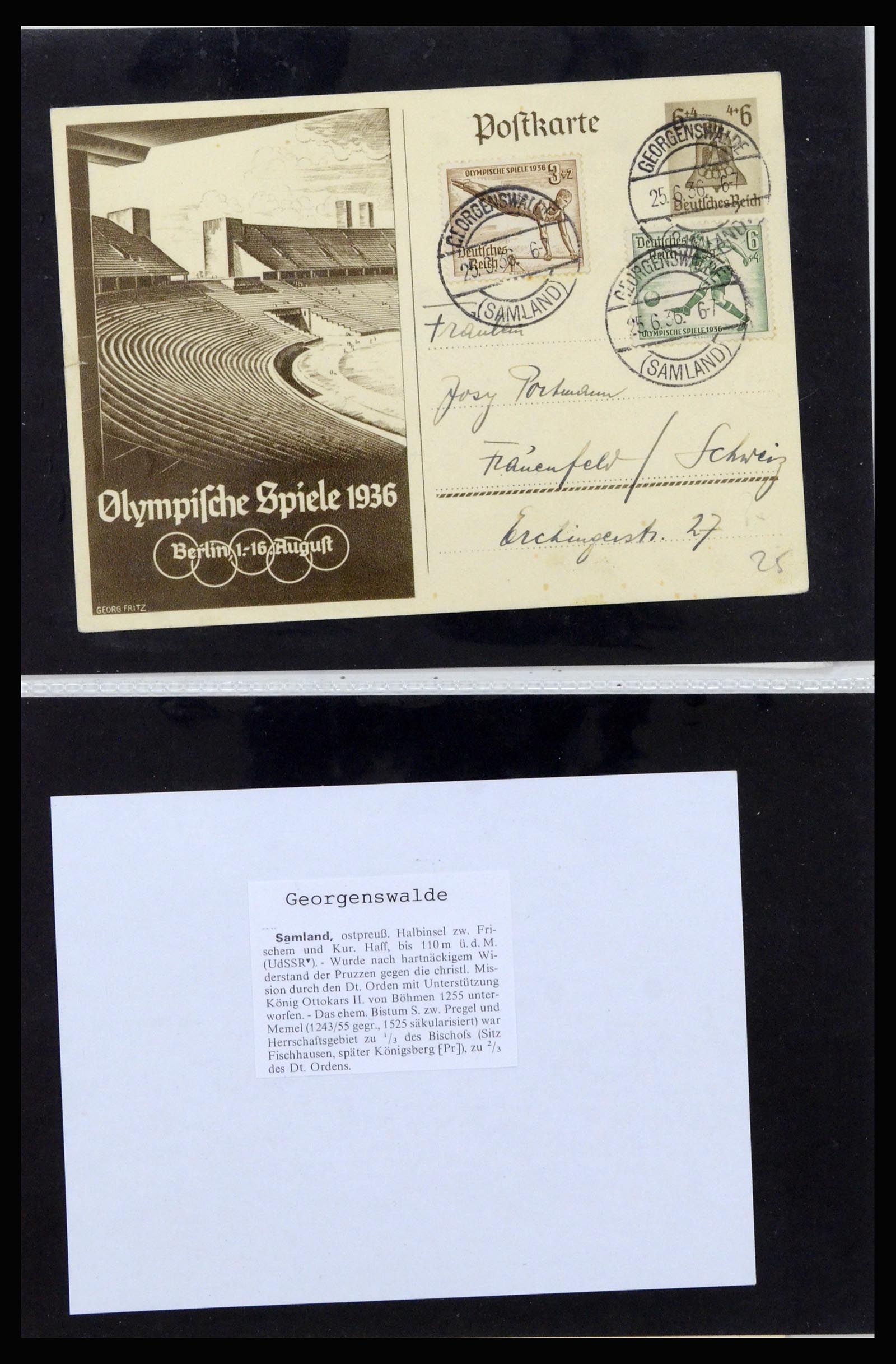 37118 034 - Postzegelverzameling 37118 Olympische Spelen 1936.