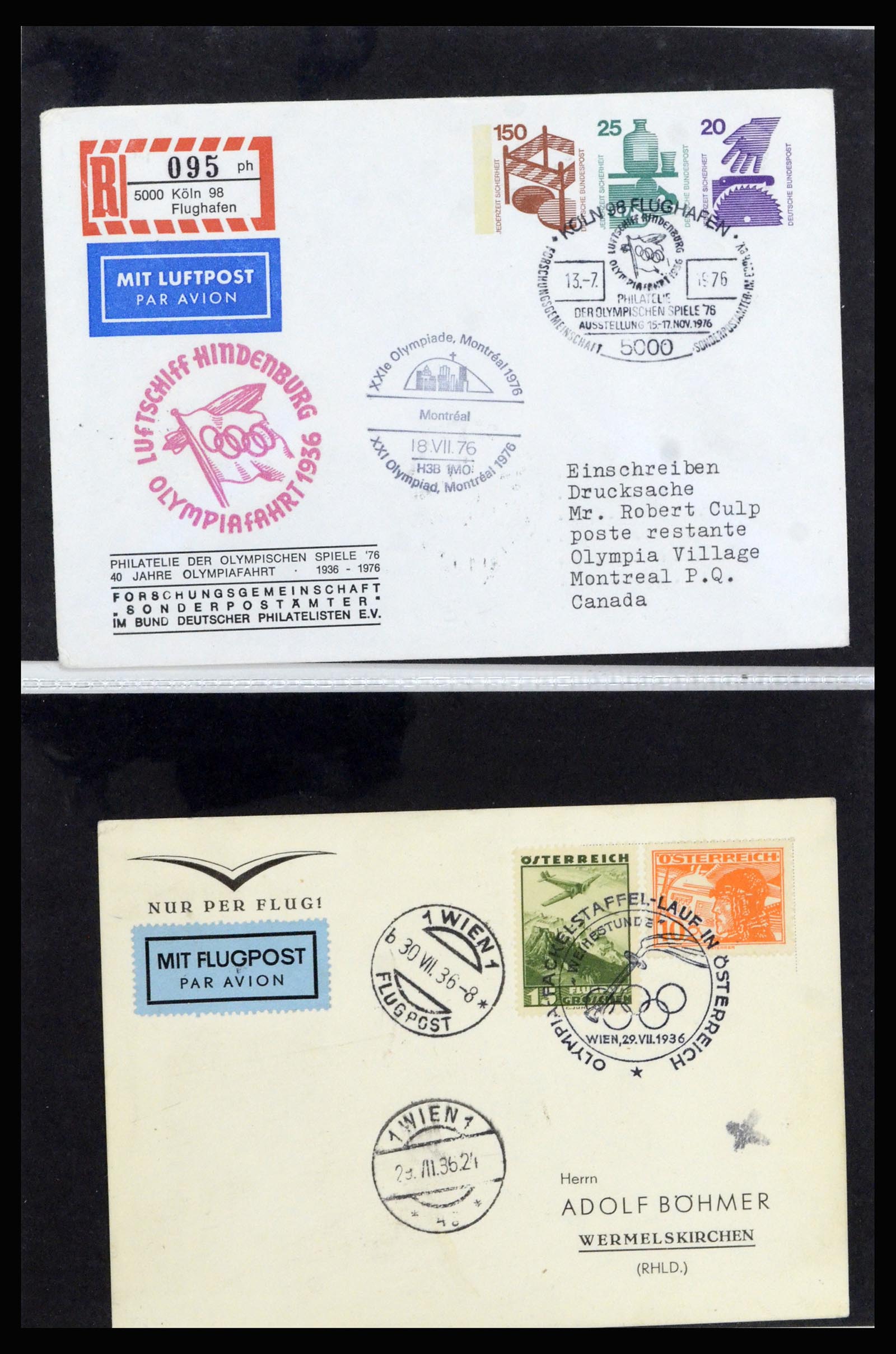 37118 035 - Postzegelverzameling 37118 Olympische Spelen 1936.