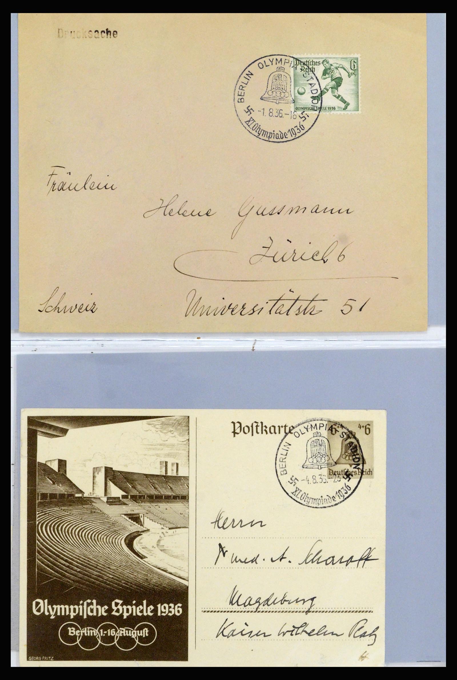 37118 037 - Postzegelverzameling 37118 Olympische Spelen 1936.