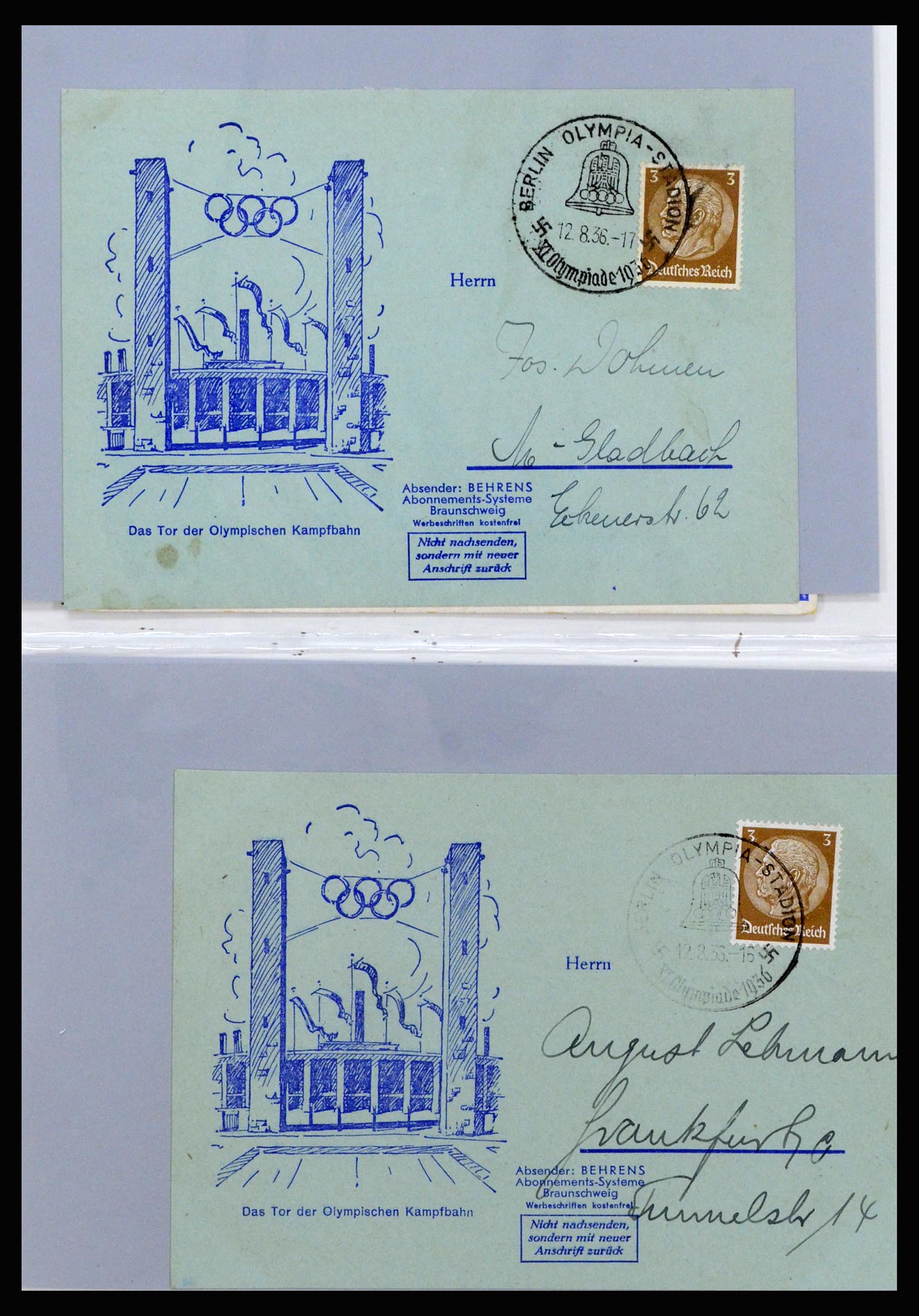 37118 042 - Stamp collection 37118 Olympics 1936.