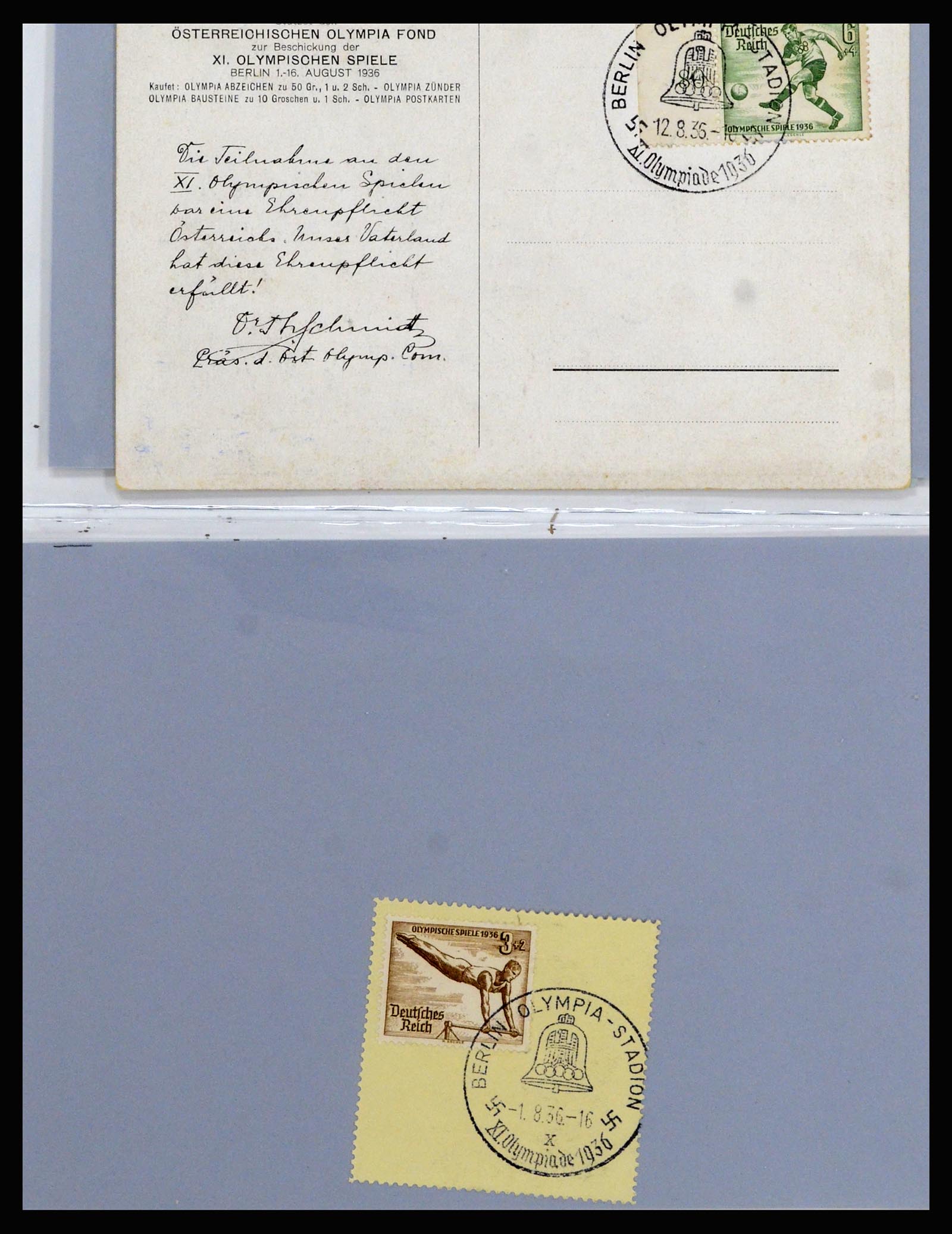 37118 043 - Postzegelverzameling 37118 Olympische Spelen 1936.