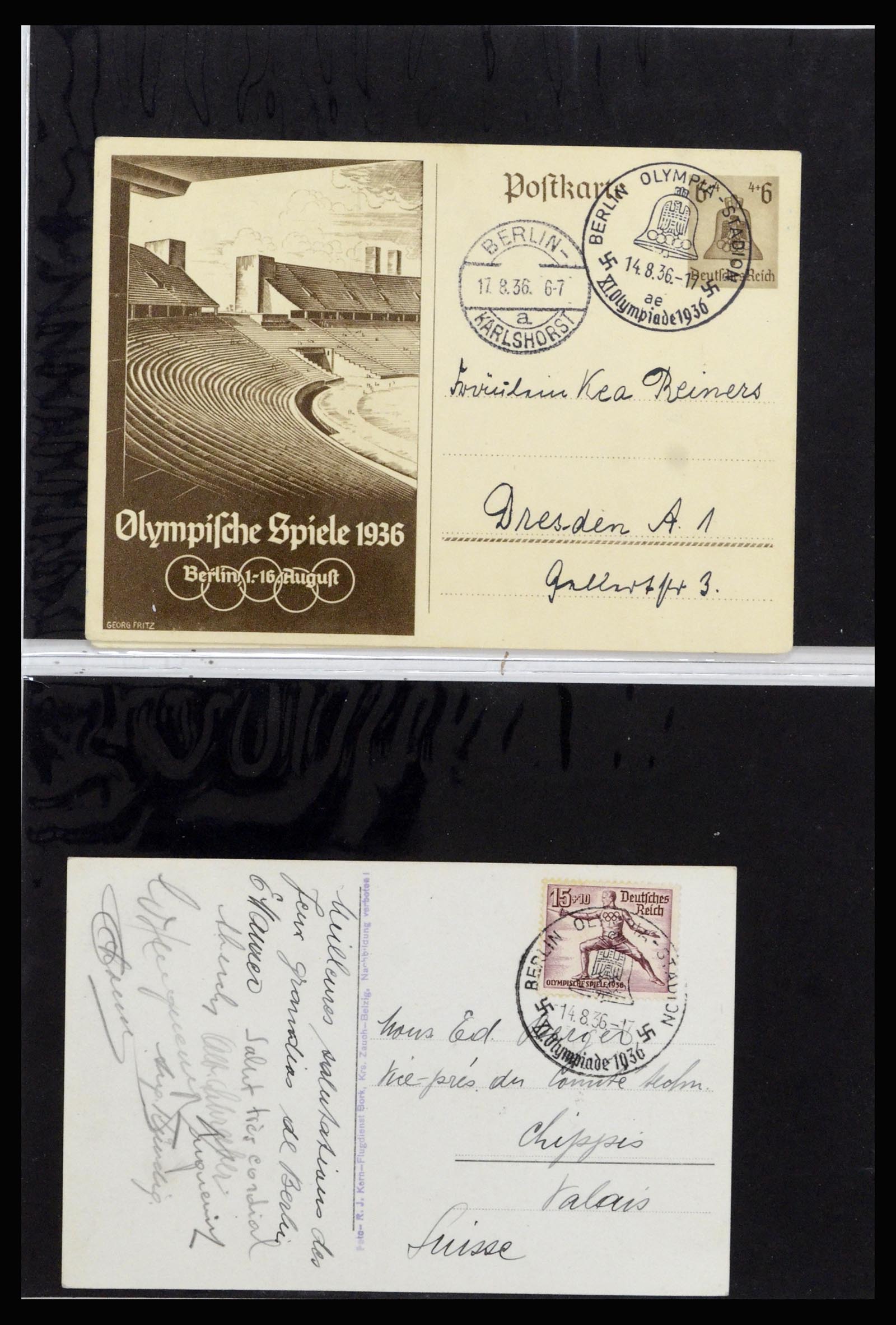 37118 045 - Postzegelverzameling 37118 Olympische Spelen 1936.