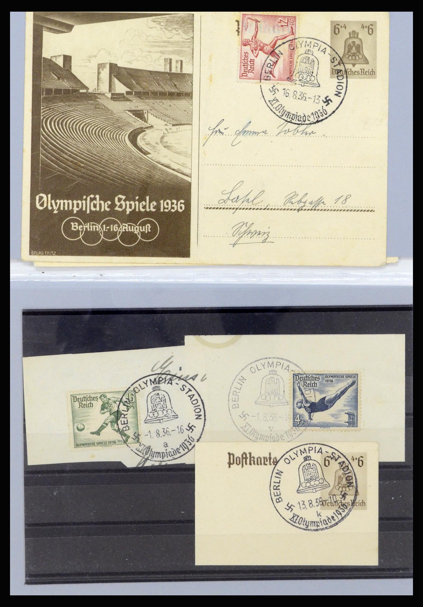 37118 046 - Postzegelverzameling 37118 Olympische Spelen 1936.