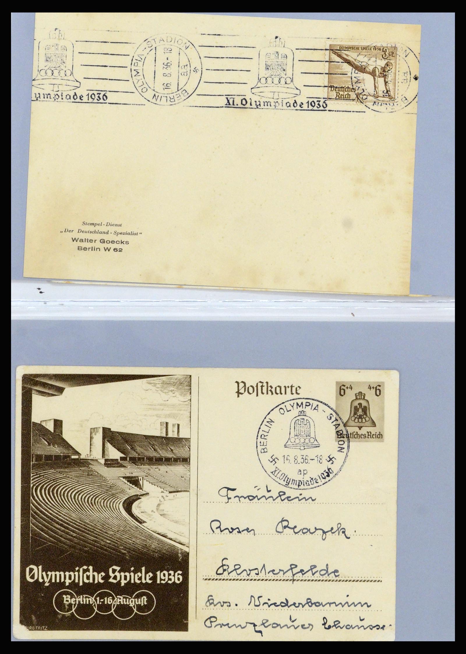 37118 057 - Postzegelverzameling 37118 Olympische Spelen 1936.