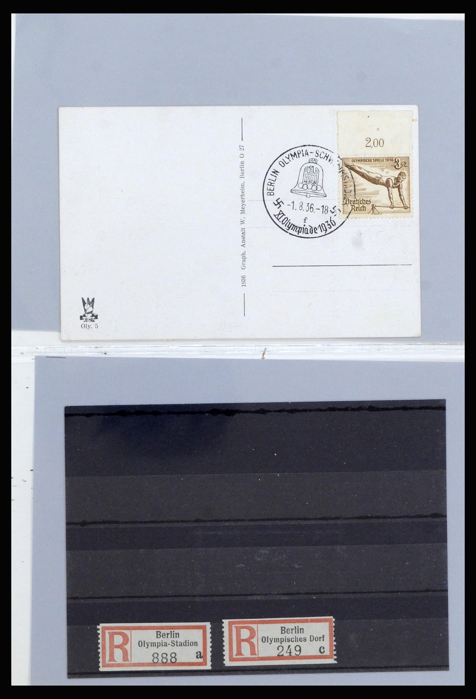 37118 063 - Postzegelverzameling 37118 Olympische Spelen 1936.