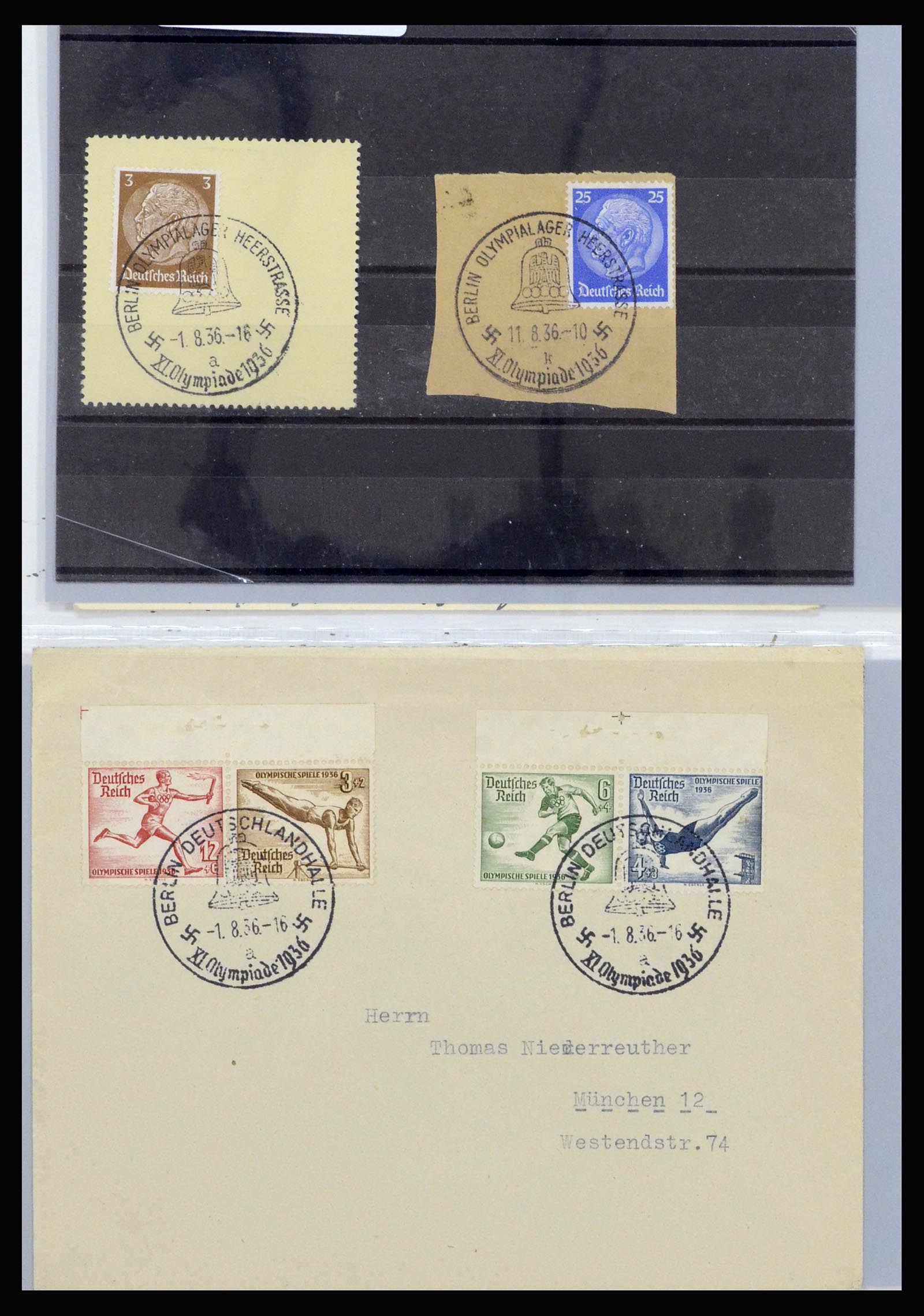 37118 064 - Postzegelverzameling 37118 Olympische Spelen 1936.