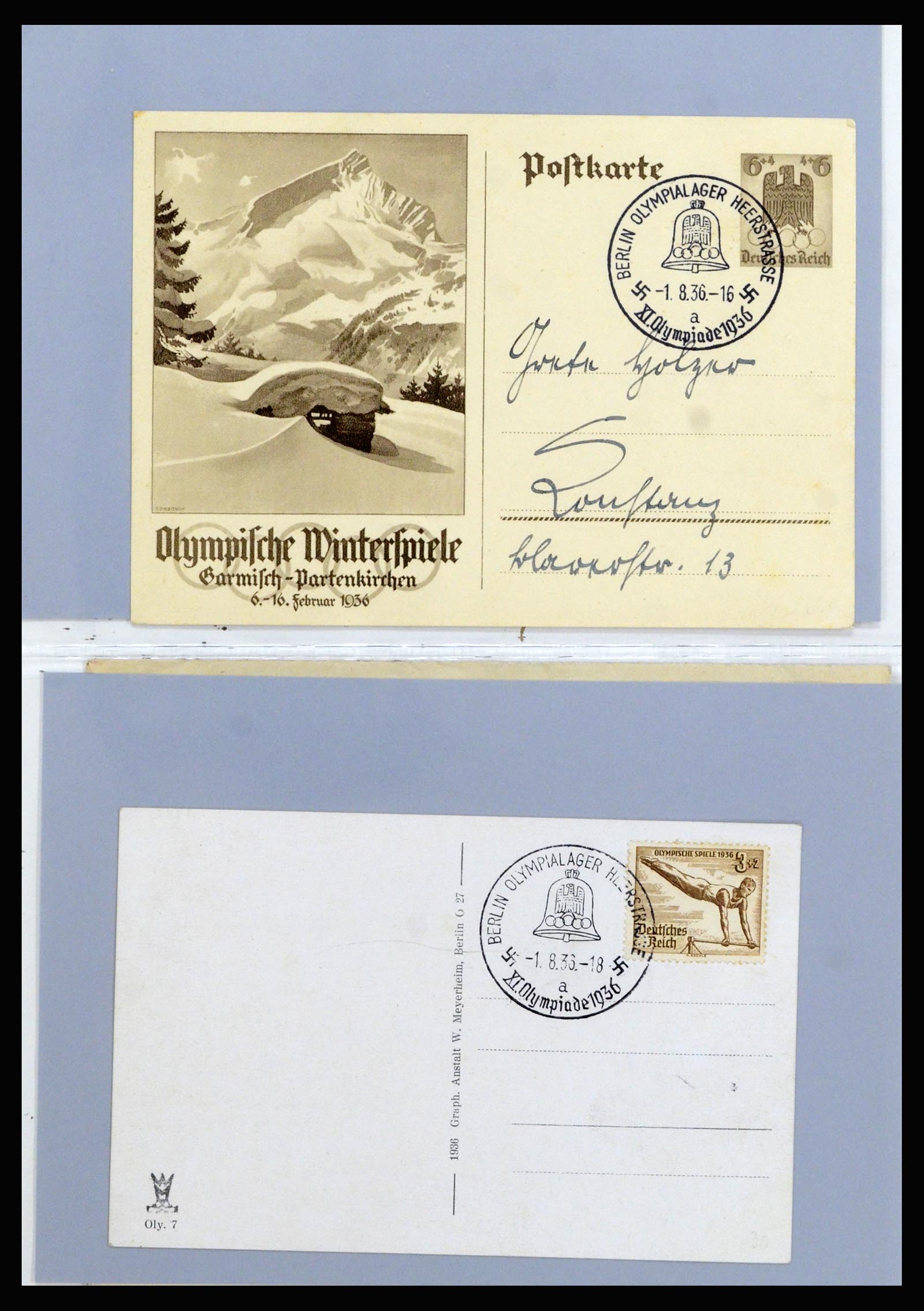 37118 065 - Postzegelverzameling 37118 Olympische Spelen 1936.