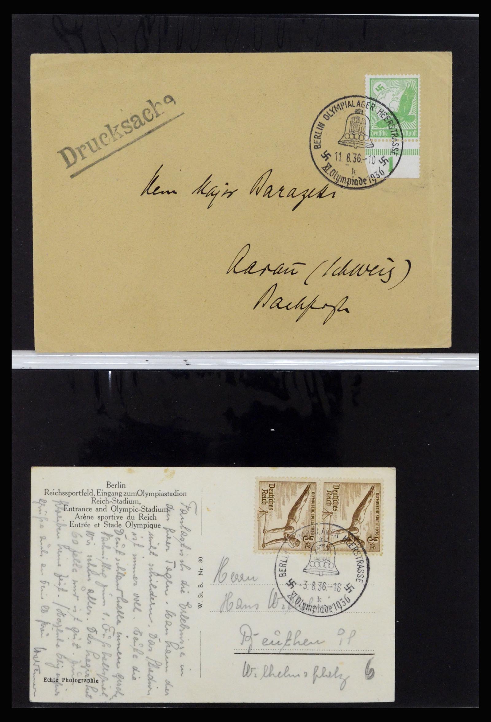 37118 068 - Postzegelverzameling 37118 Olympische Spelen 1936.