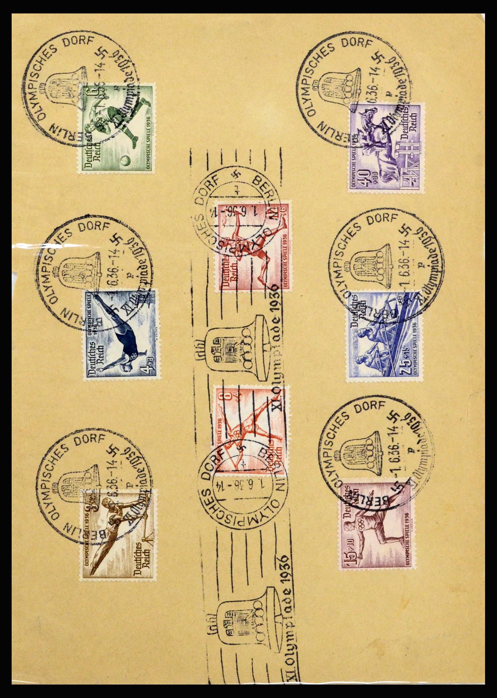 37118 075 - Postzegelverzameling 37118 Olympische Spelen 1936.