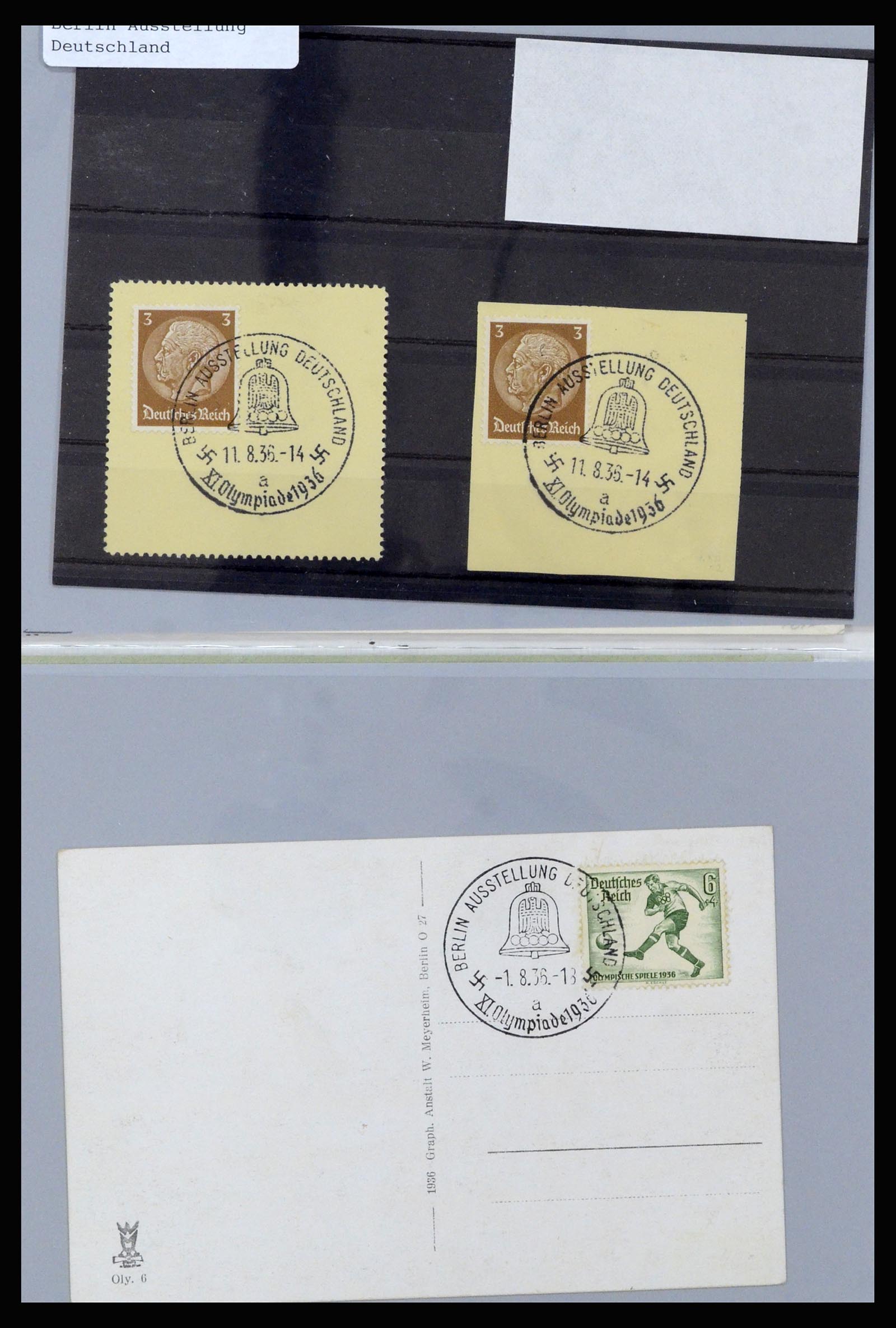 37118 082 - Postzegelverzameling 37118 Olympische Spelen 1936.