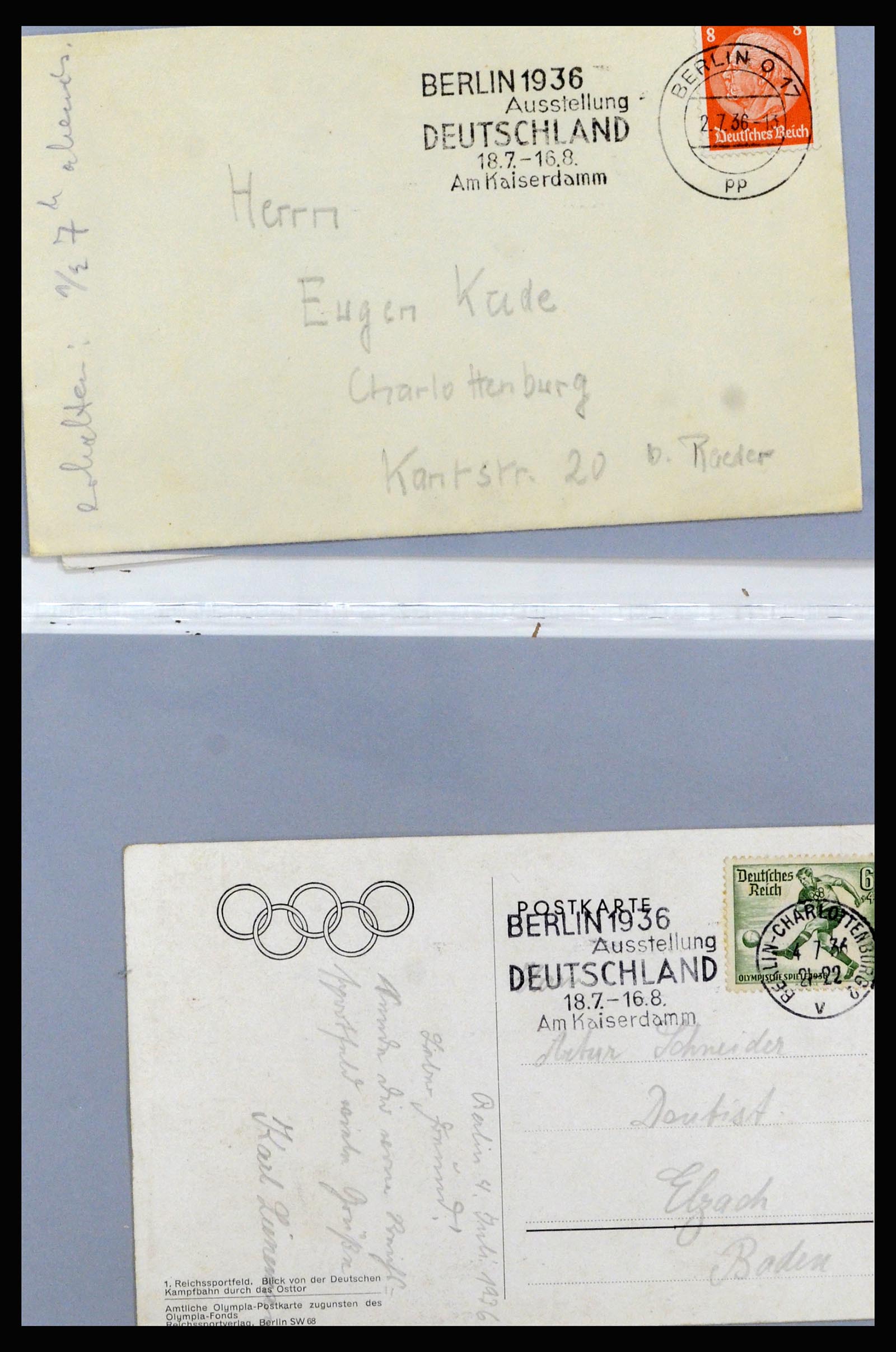 37118 085 - Postzegelverzameling 37118 Olympische Spelen 1936.