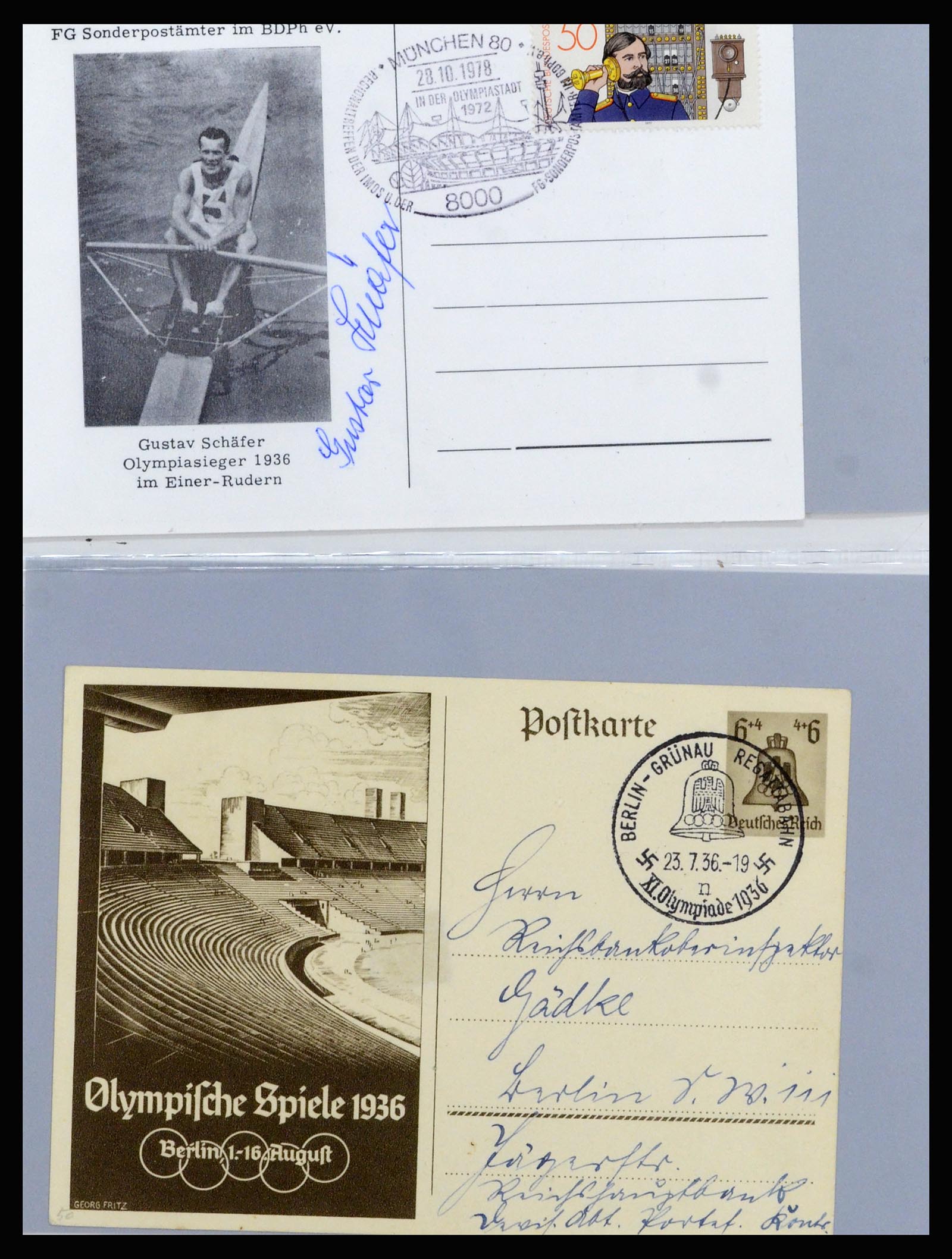 37118 089 - Postzegelverzameling 37118 Olympische Spelen 1936.