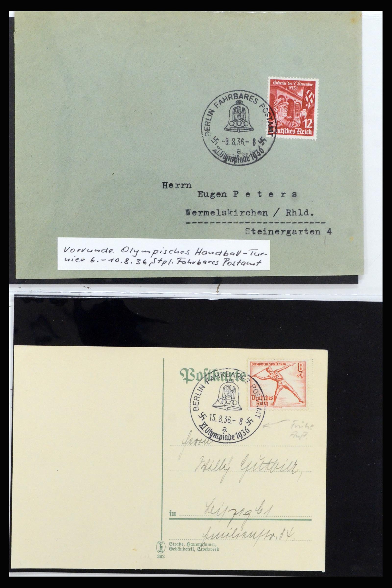 37118 094 - Postzegelverzameling 37118 Olympische Spelen 1936.