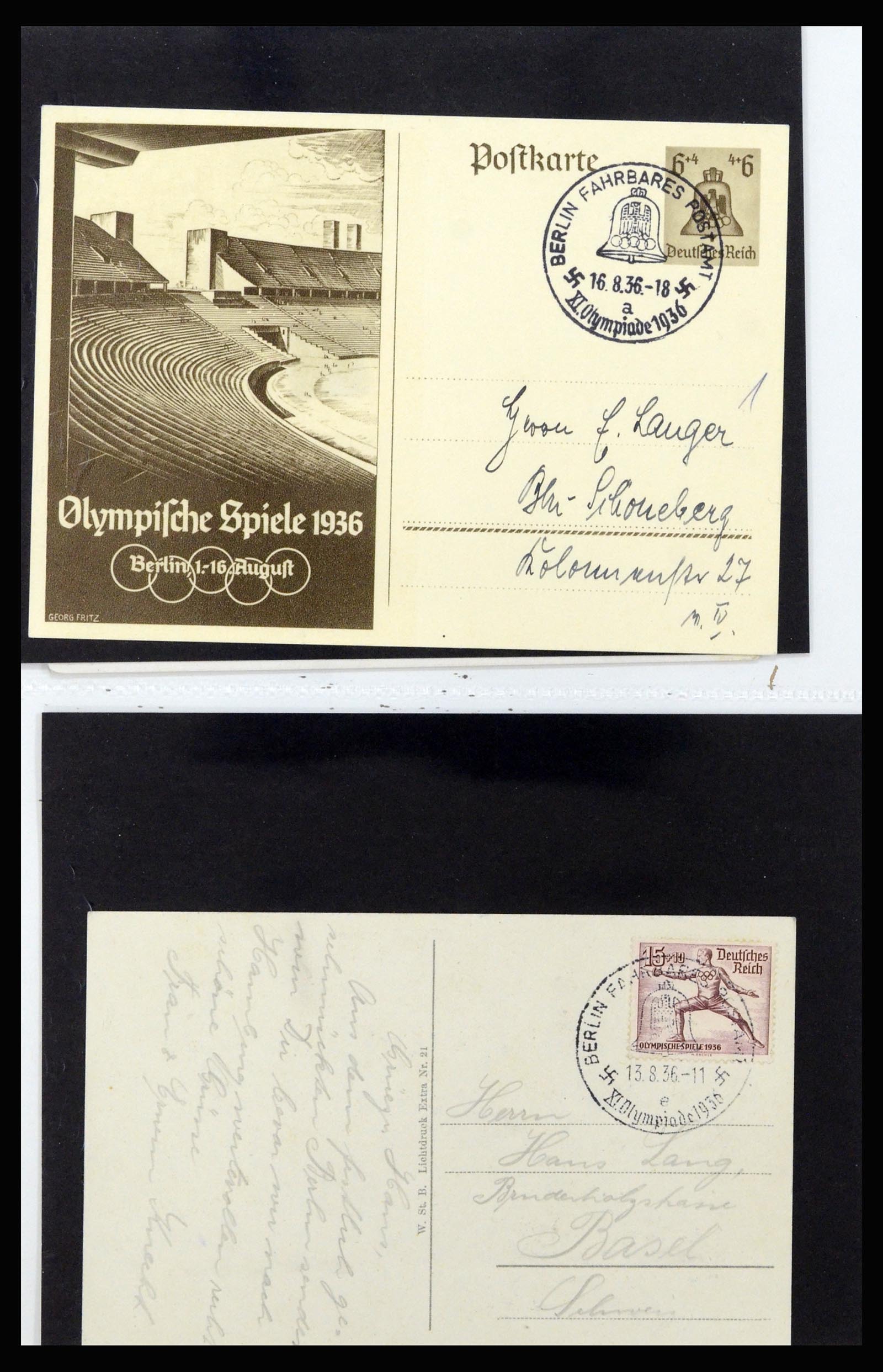 37118 095 - Postzegelverzameling 37118 Olympische Spelen 1936.