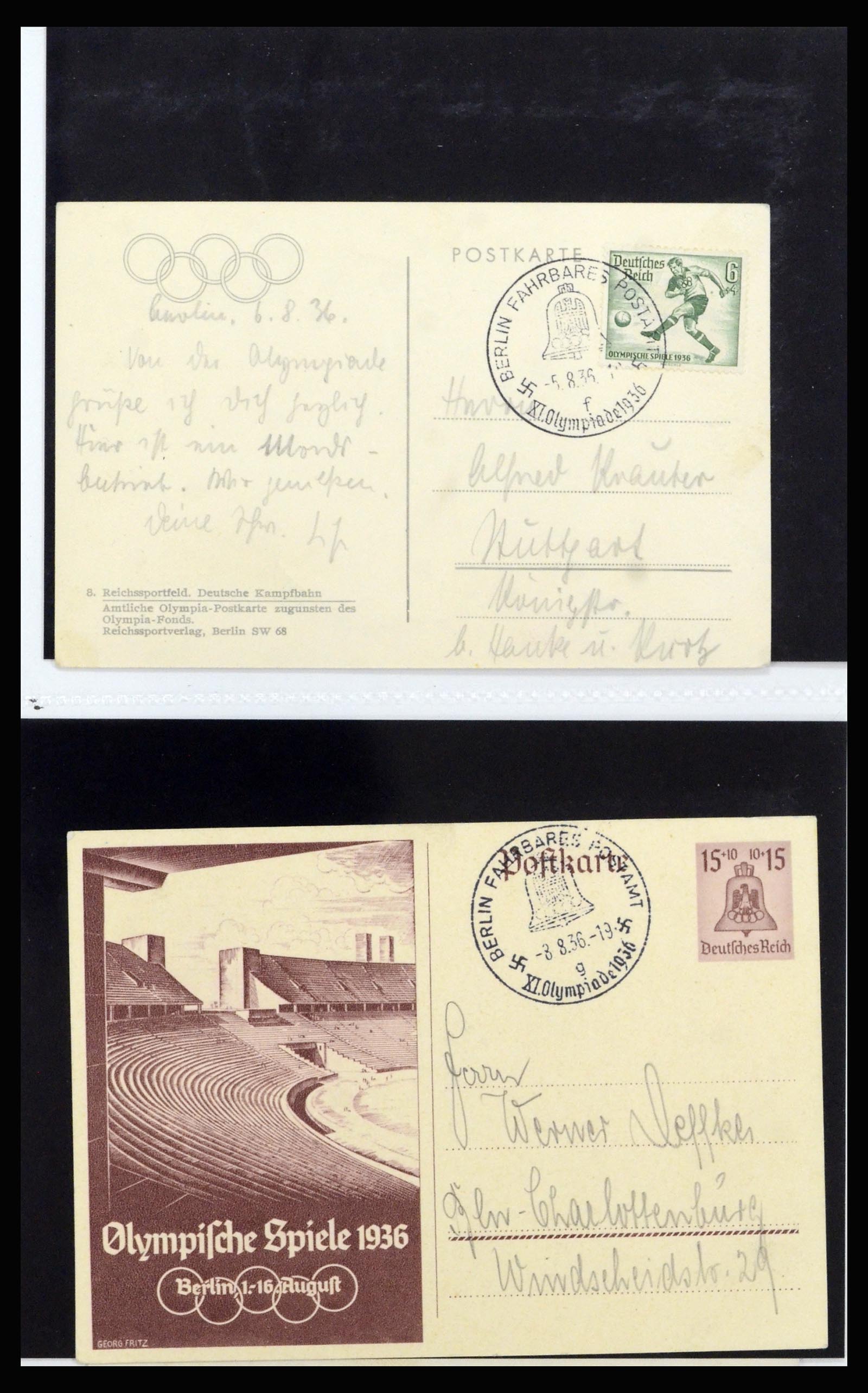 37118 096 - Postzegelverzameling 37118 Olympische Spelen 1936.