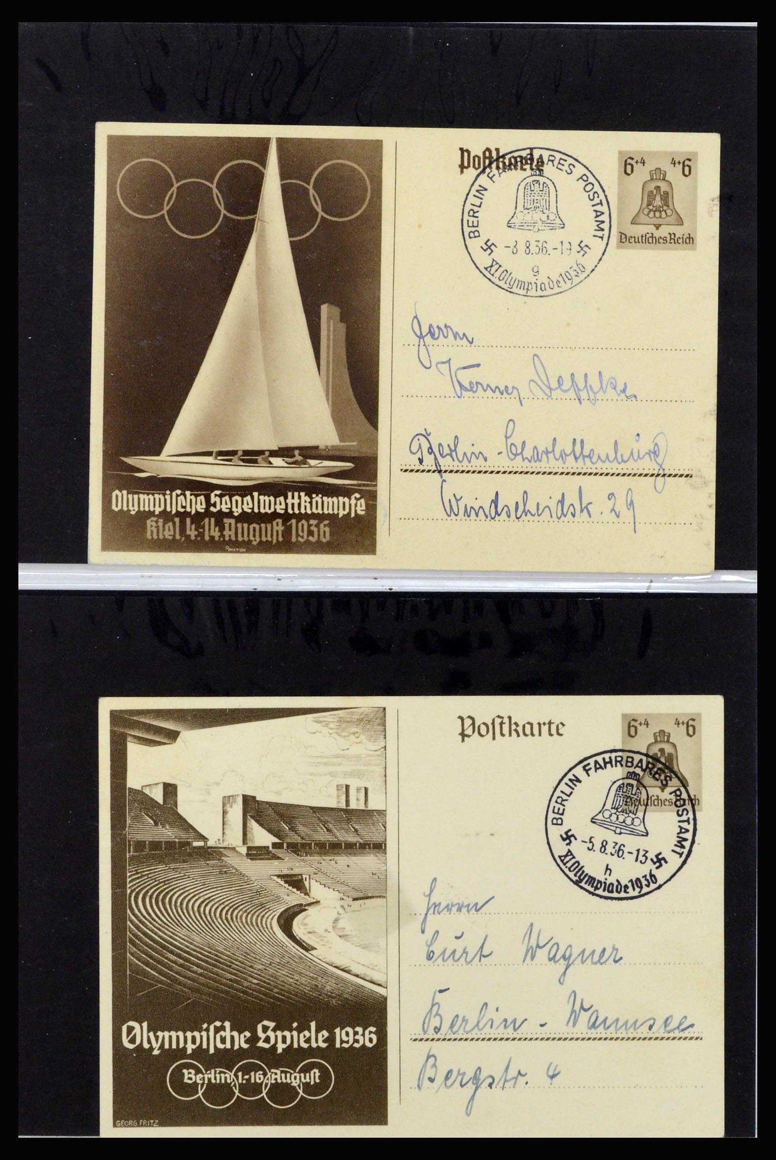 37118 097 - Postzegelverzameling 37118 Olympische Spelen 1936.