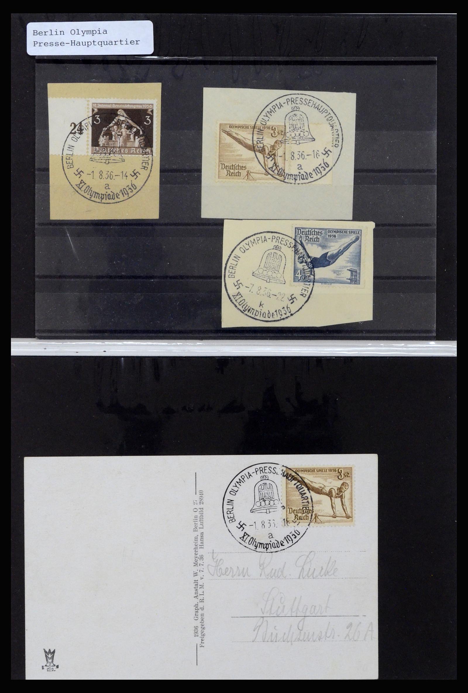 37118 101 - Postzegelverzameling 37118 Olympische Spelen 1936.