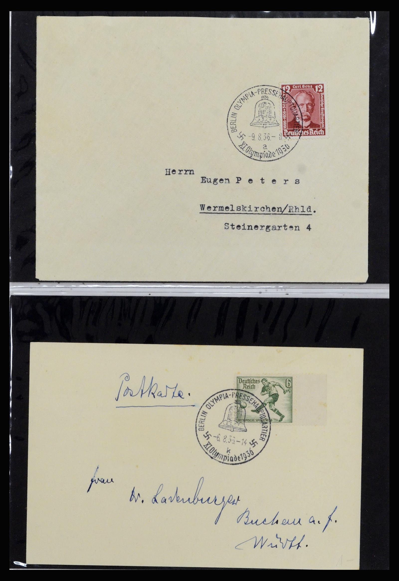 37118 102 - Postzegelverzameling 37118 Olympische Spelen 1936.