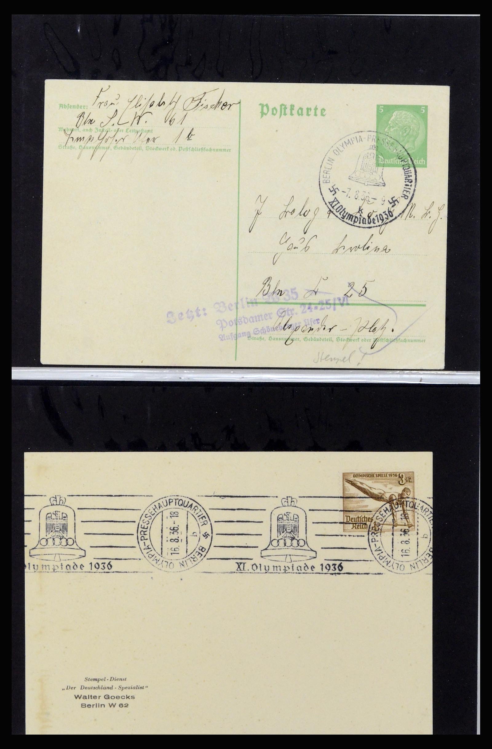 37118 103 - Postzegelverzameling 37118 Olympische Spelen 1936.