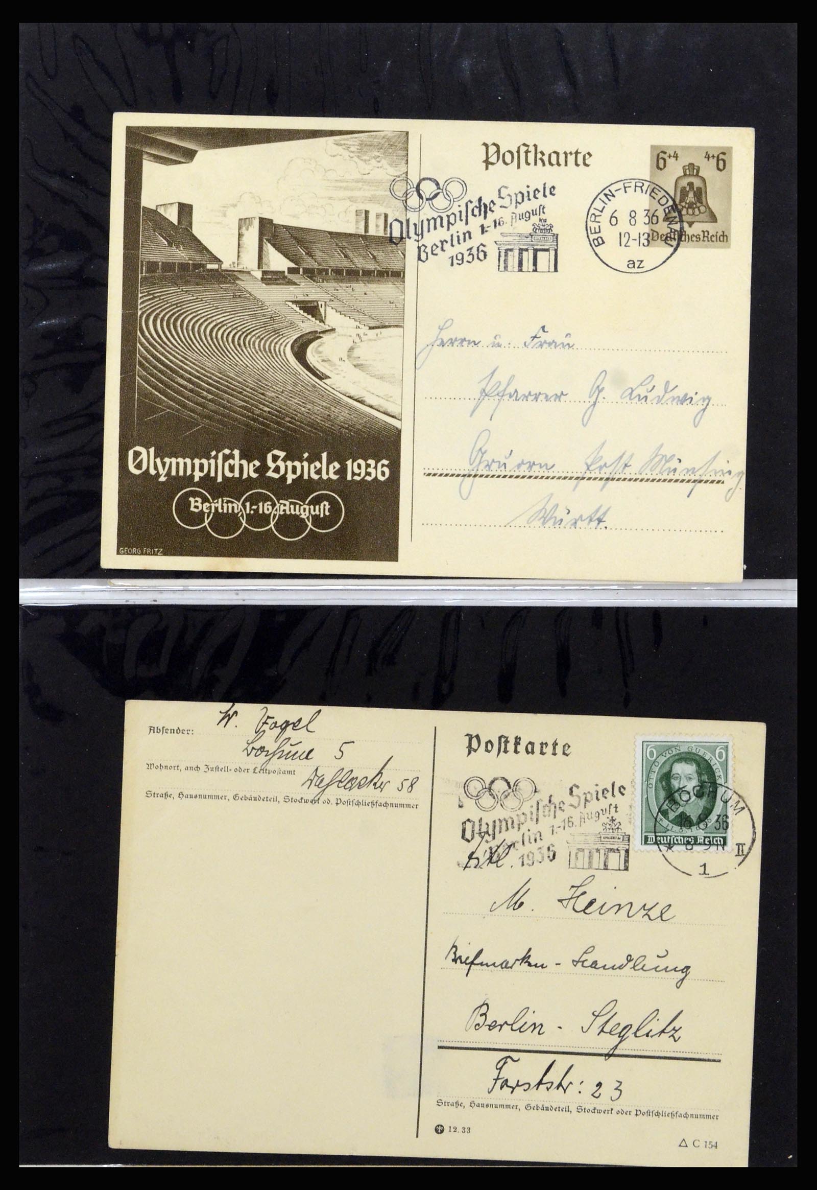 37118 108 - Stamp collection 37118 Olympics 1936.