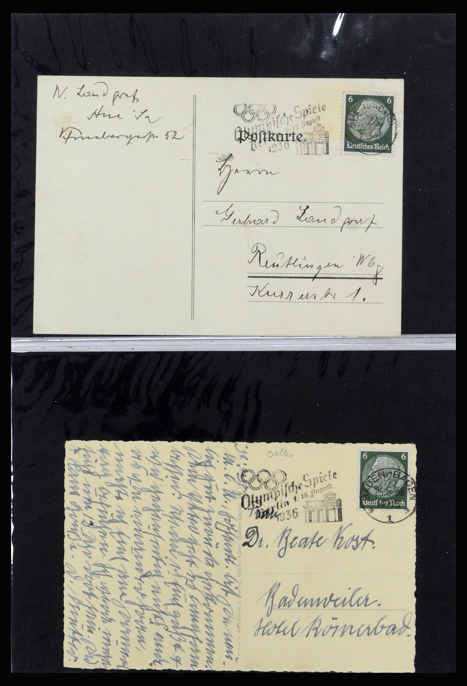 37118 110 - Postzegelverzameling 37118 Olympische Spelen 1936.