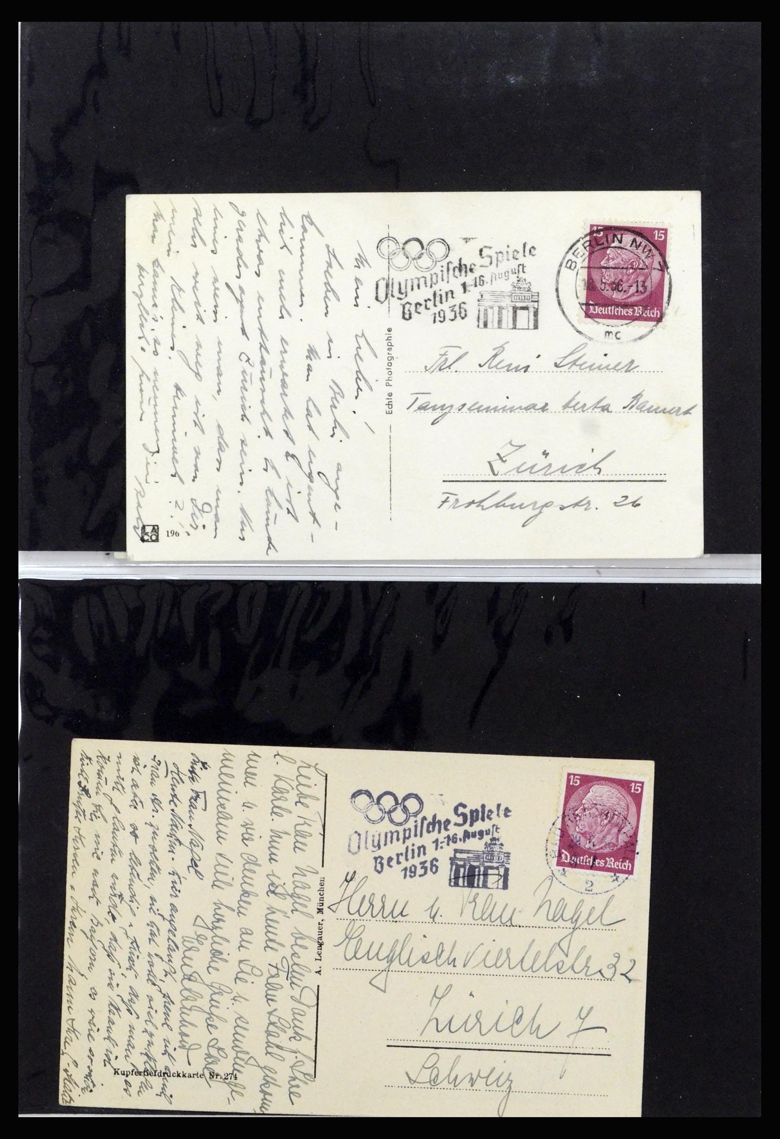 37118 112 - Postzegelverzameling 37118 Olympische Spelen 1936.