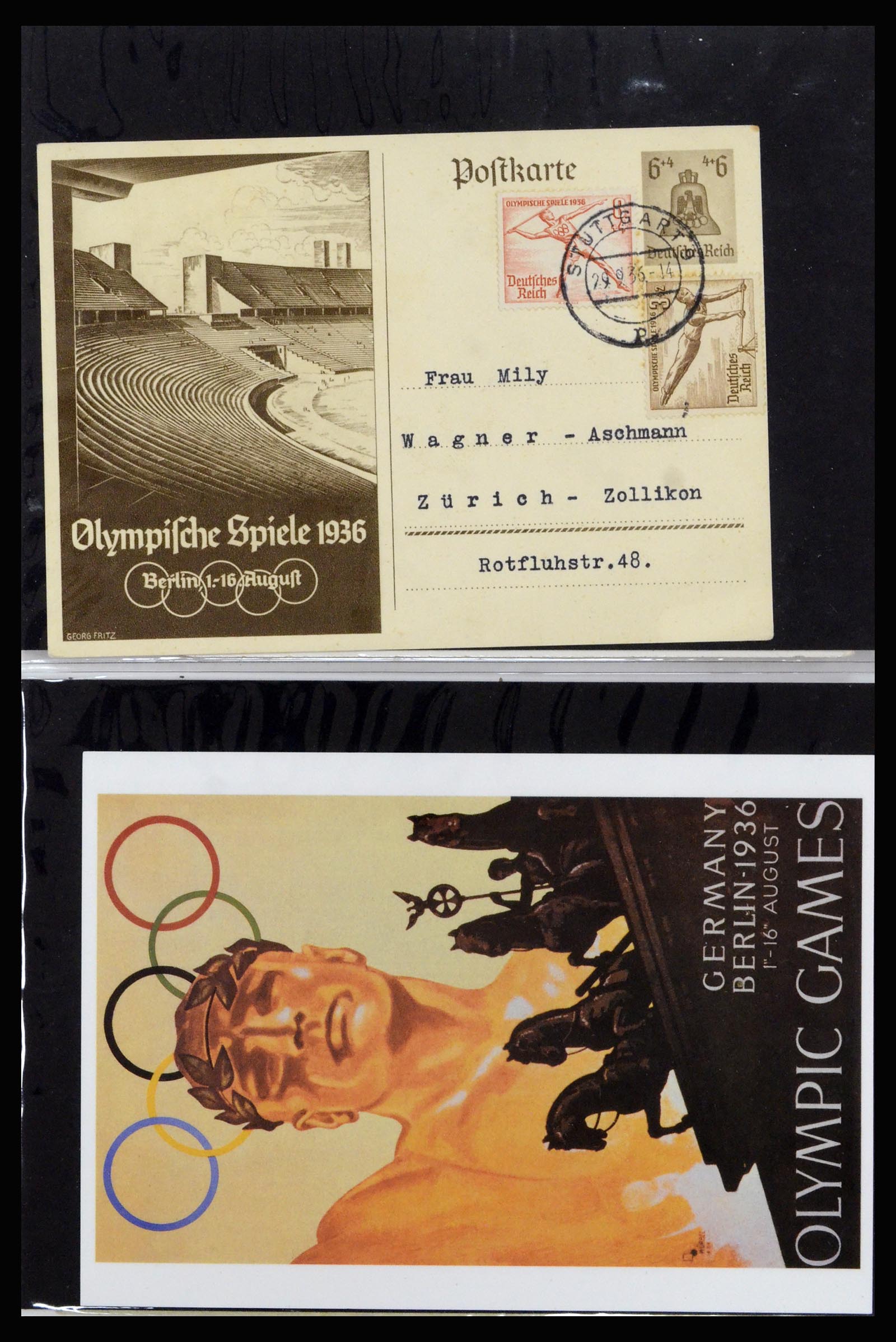 37118 114 - Postzegelverzameling 37118 Olympische Spelen 1936.