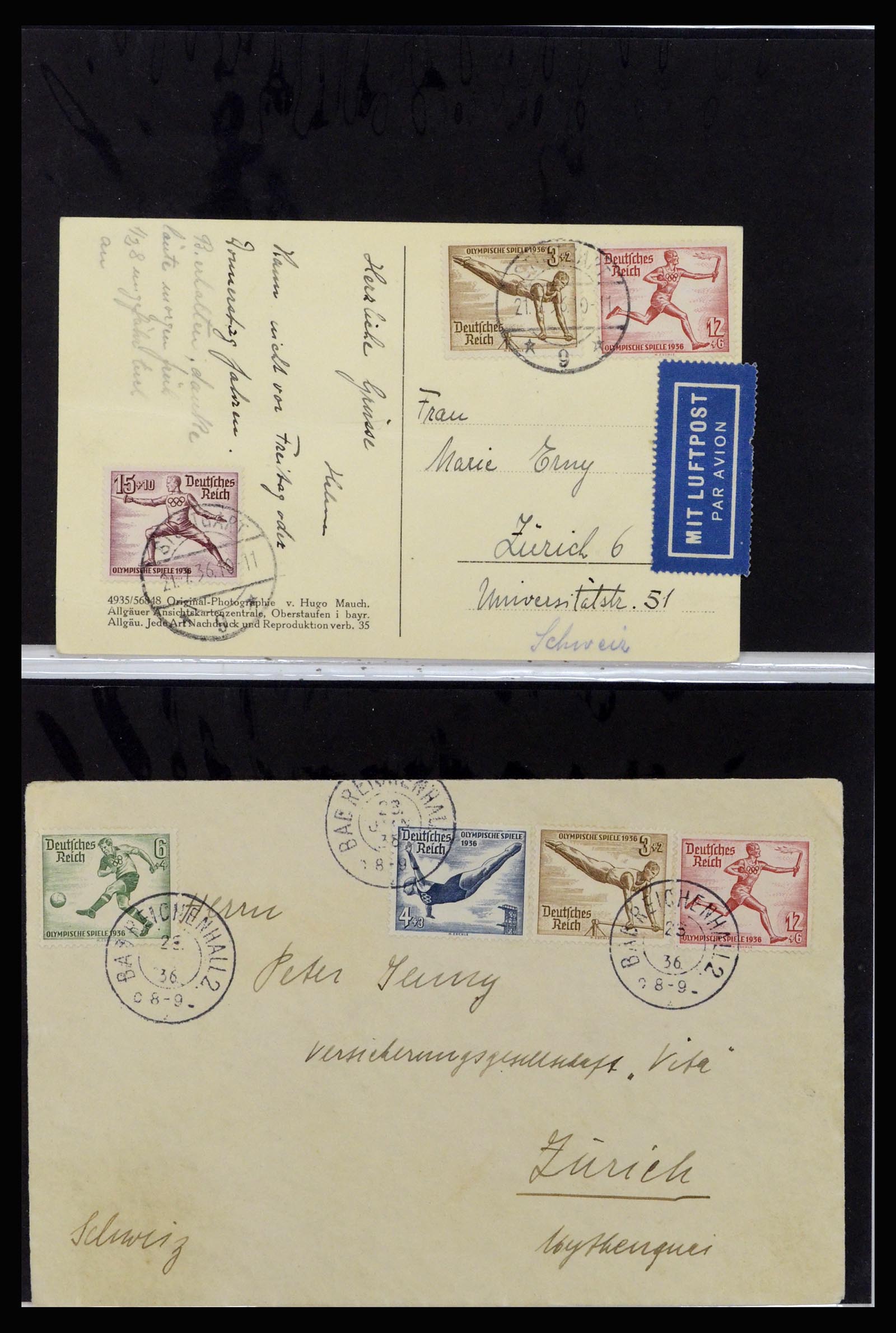 37118 115 - Postzegelverzameling 37118 Olympische Spelen 1936.