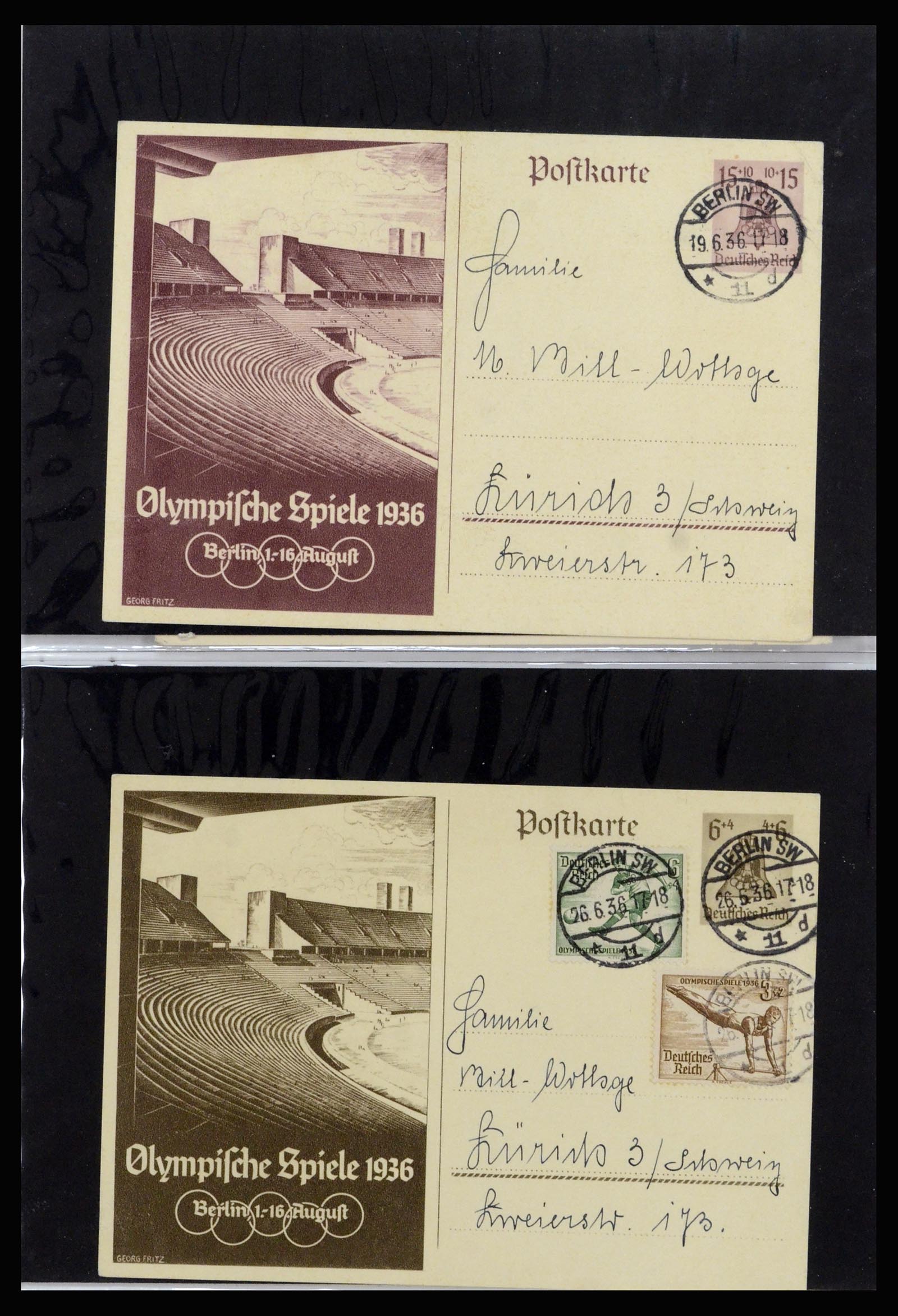 37118 116 - Postzegelverzameling 37118 Olympische Spelen 1936.