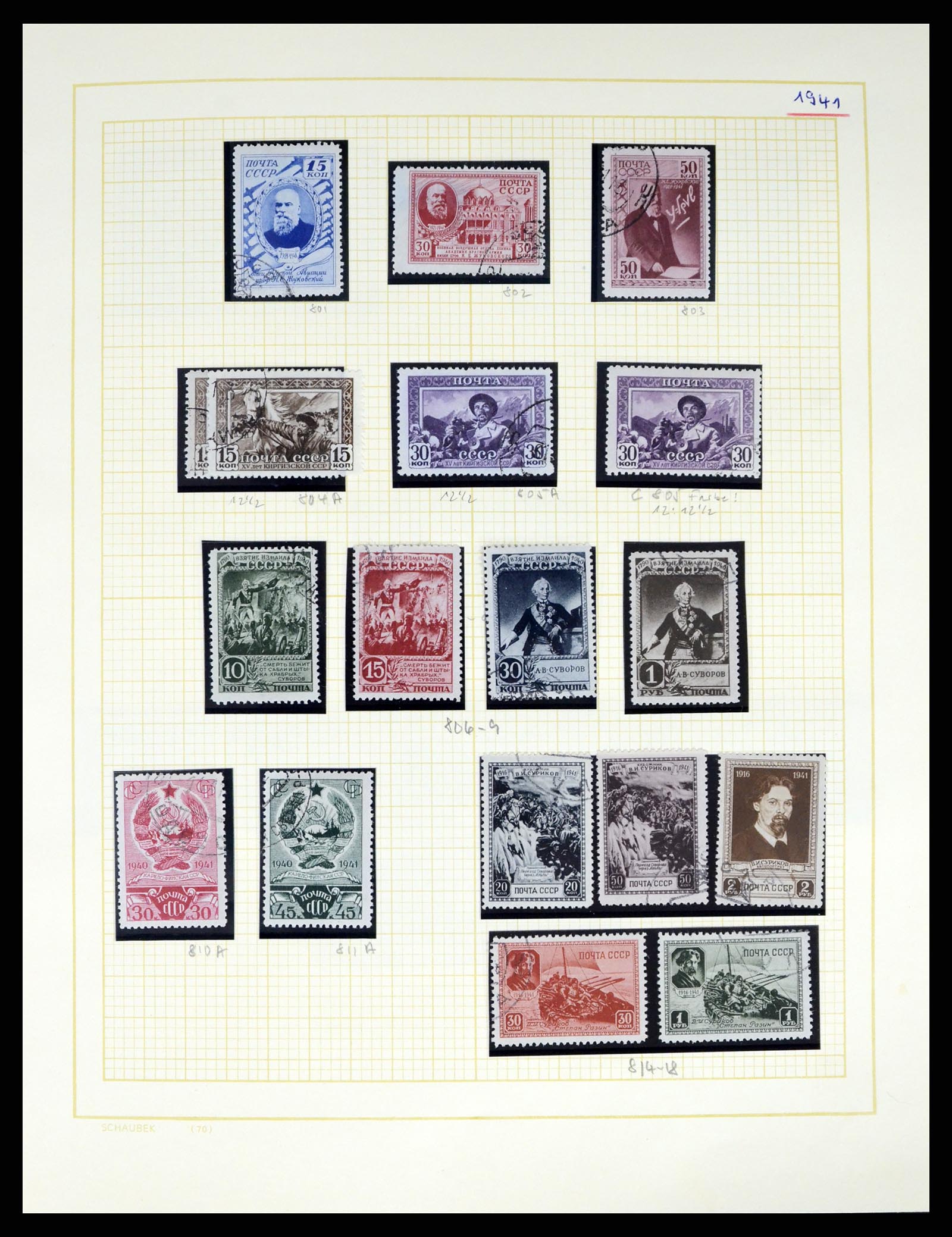 37123 076 - Postzegelverzameling 37123 Rusland 1858-1991.