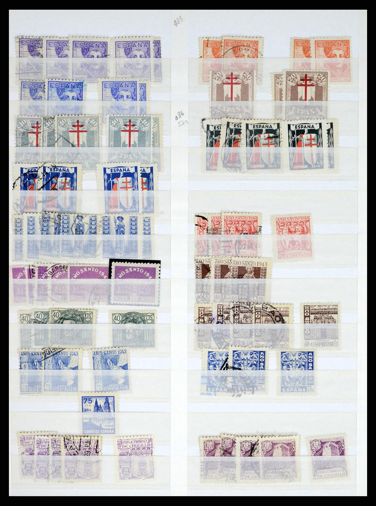 37124 054 - Postzegelverzameling 37124 Spanje 1850-2000.