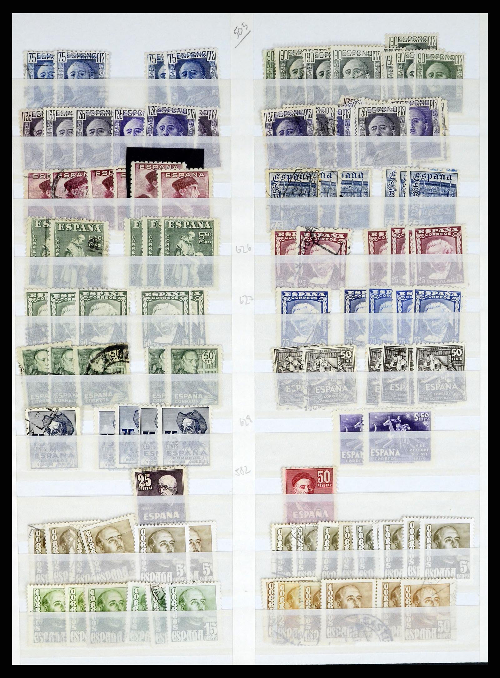 37124 056 - Postzegelverzameling 37124 Spanje 1850-2000.