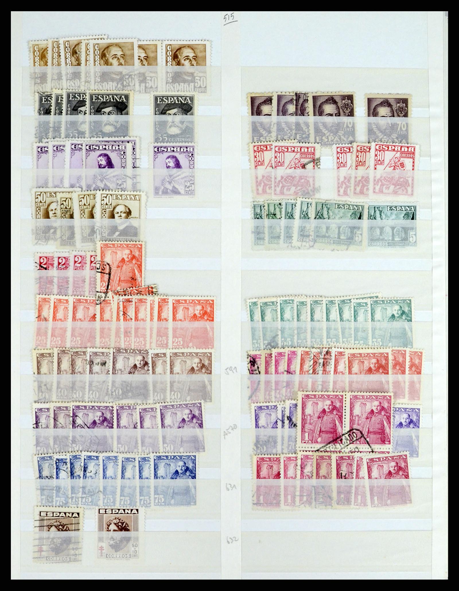 37124 057 - Postzegelverzameling 37124 Spanje 1850-2000.