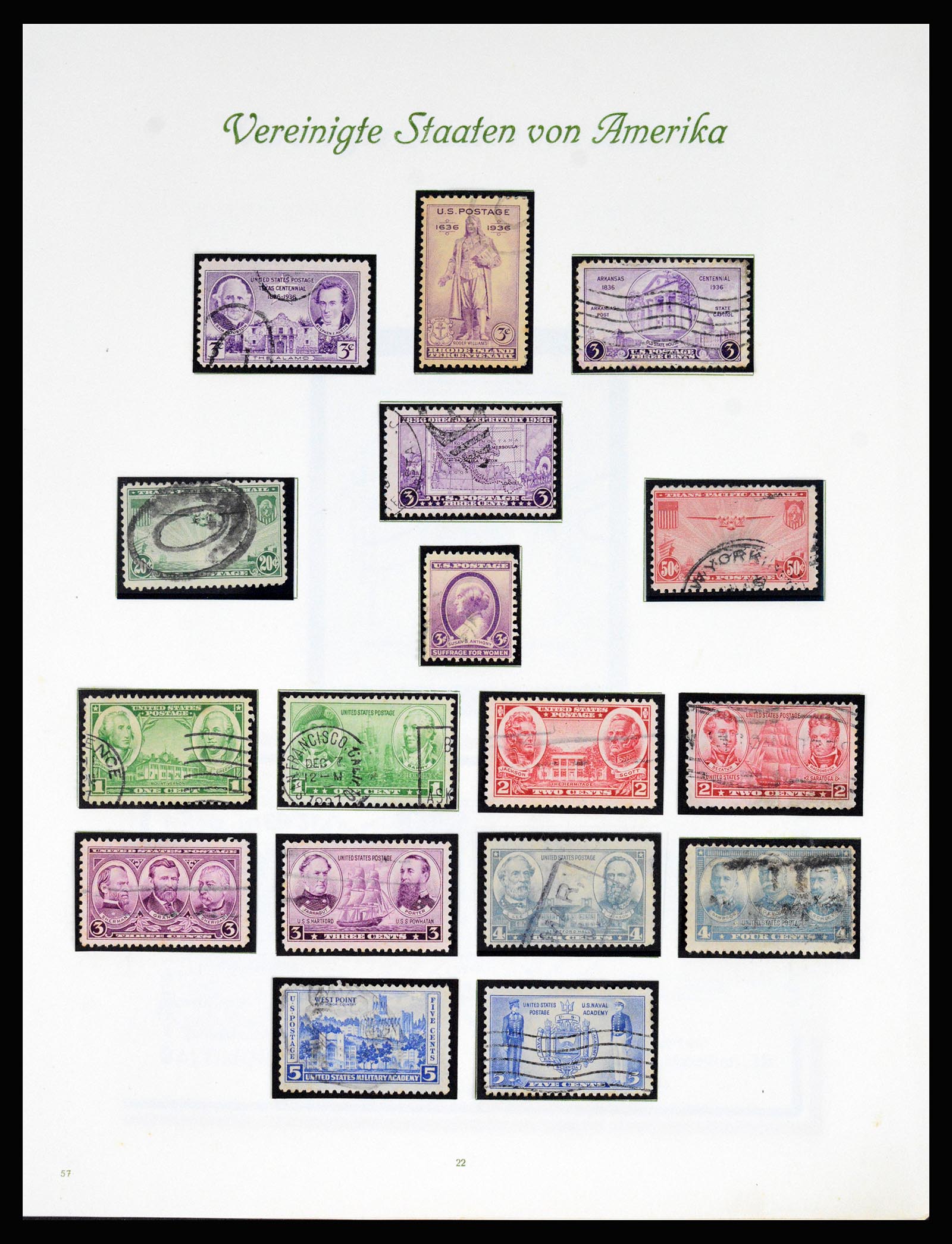 37125 023 - Postzegelverzameling 37125 USA supercollectie 1847-1963.