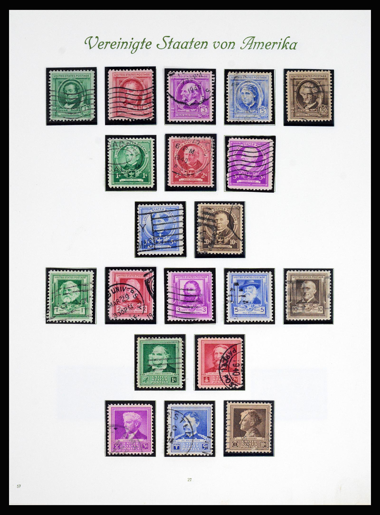 37125 028 - Postzegelverzameling 37125 USA supercollectie 1847-1963.