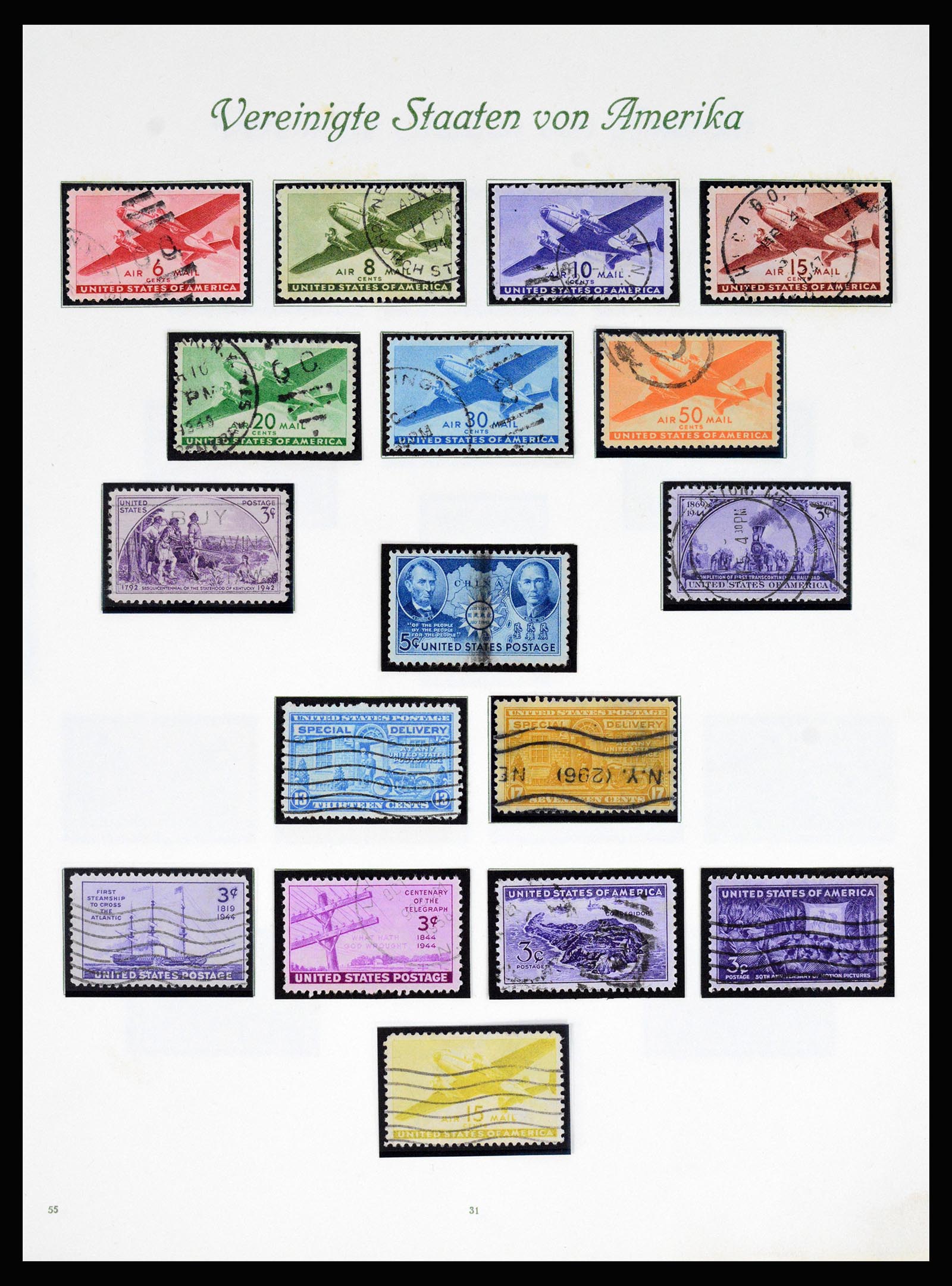 37125 032 - Postzegelverzameling 37125 USA supercollectie 1847-1963.
