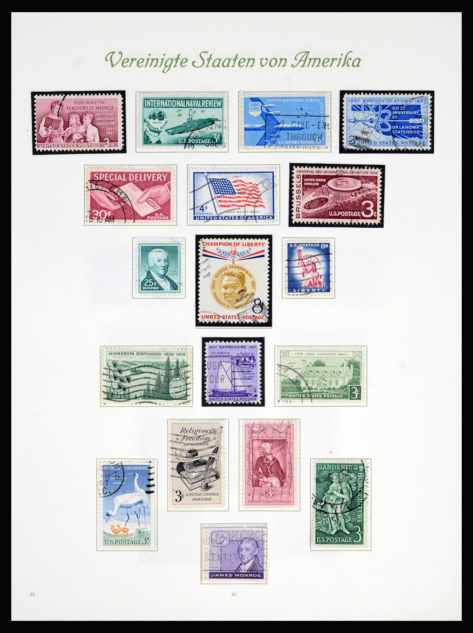 37125 047 - Postzegelverzameling 37125 USA supercollectie 1847-1963.
