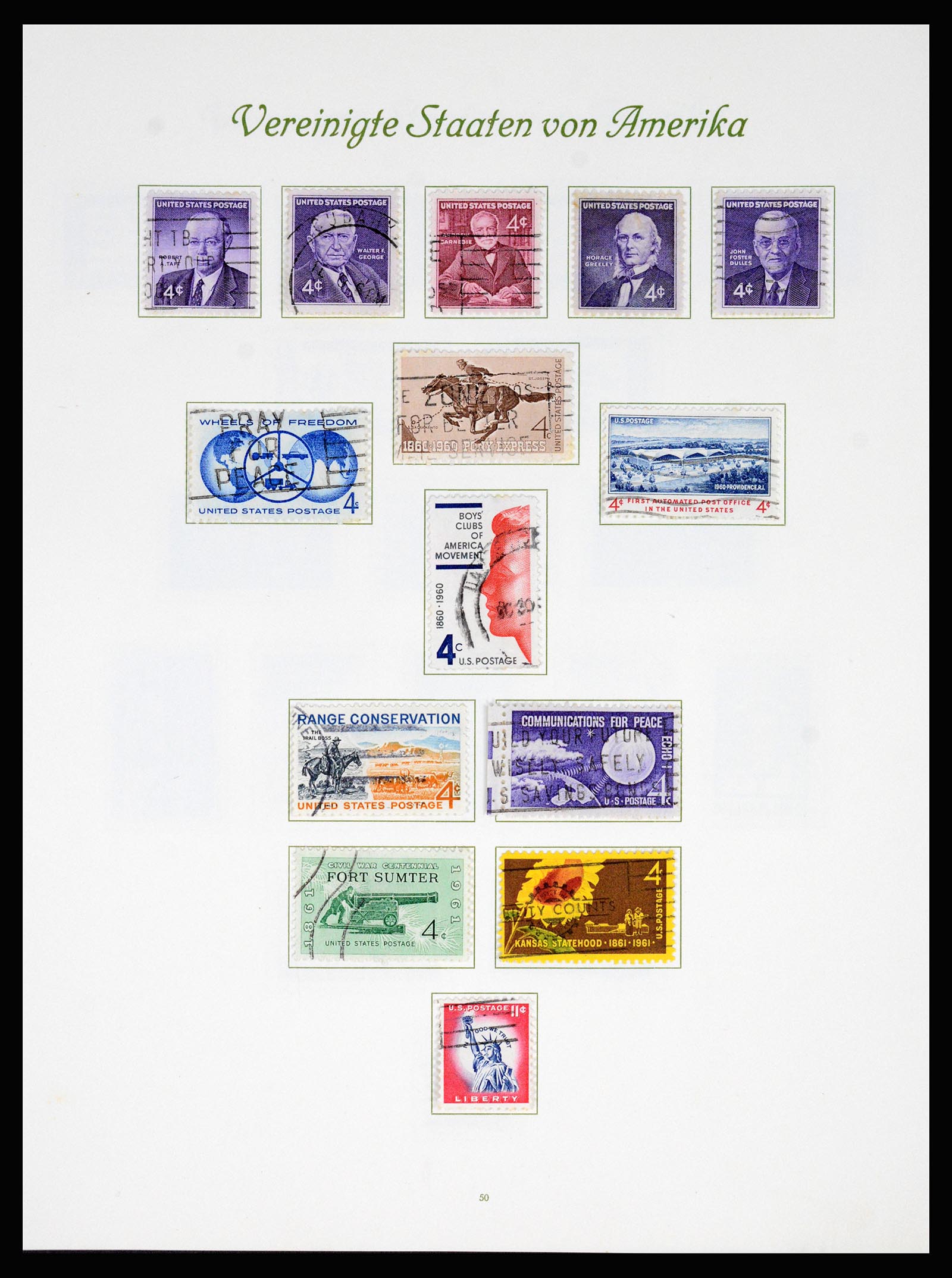 37125 052 - Postzegelverzameling 37125 USA supercollectie 1847-1963.