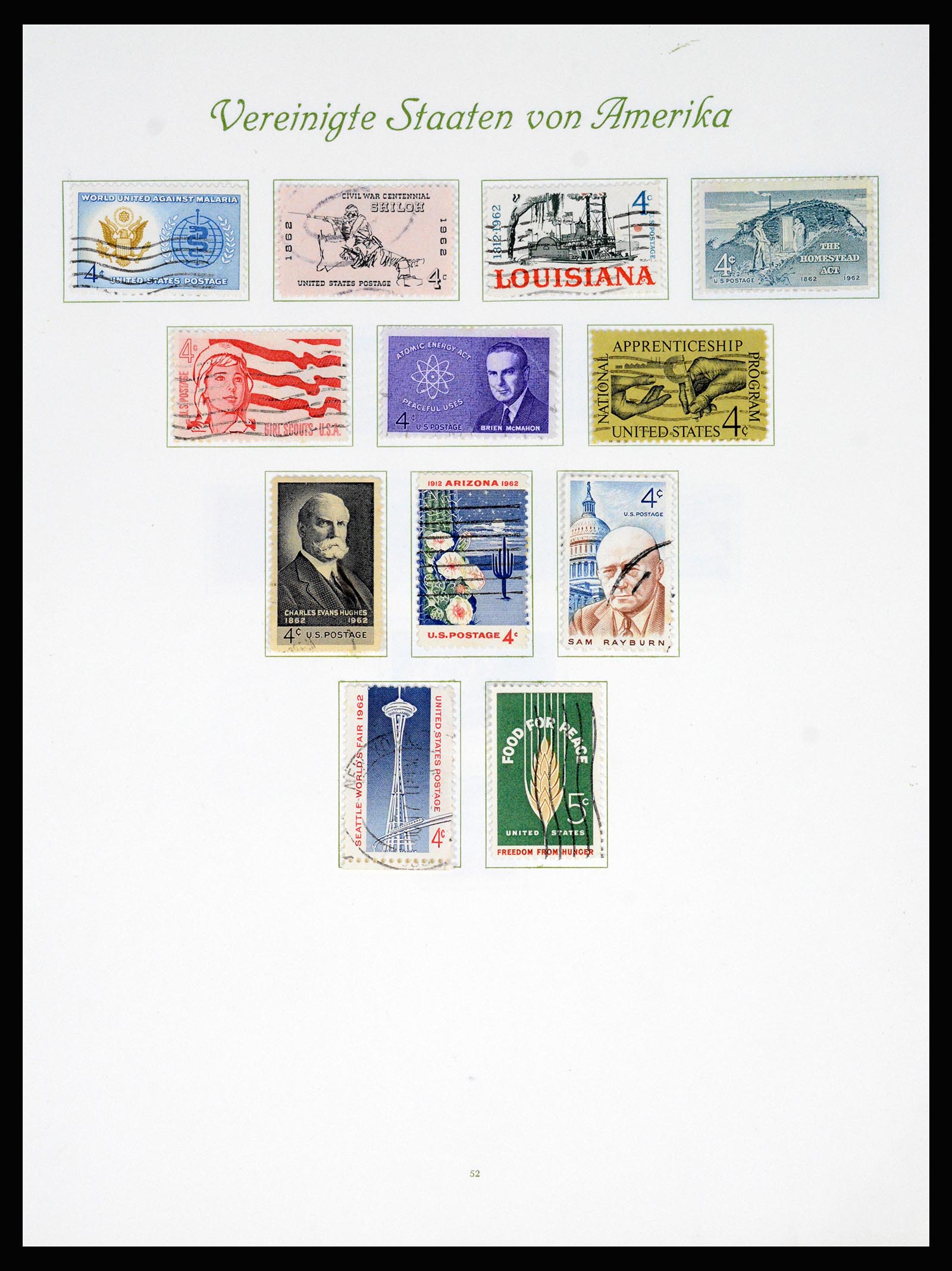 37125 054 - Postzegelverzameling 37125 USA supercollectie 1847-1963.