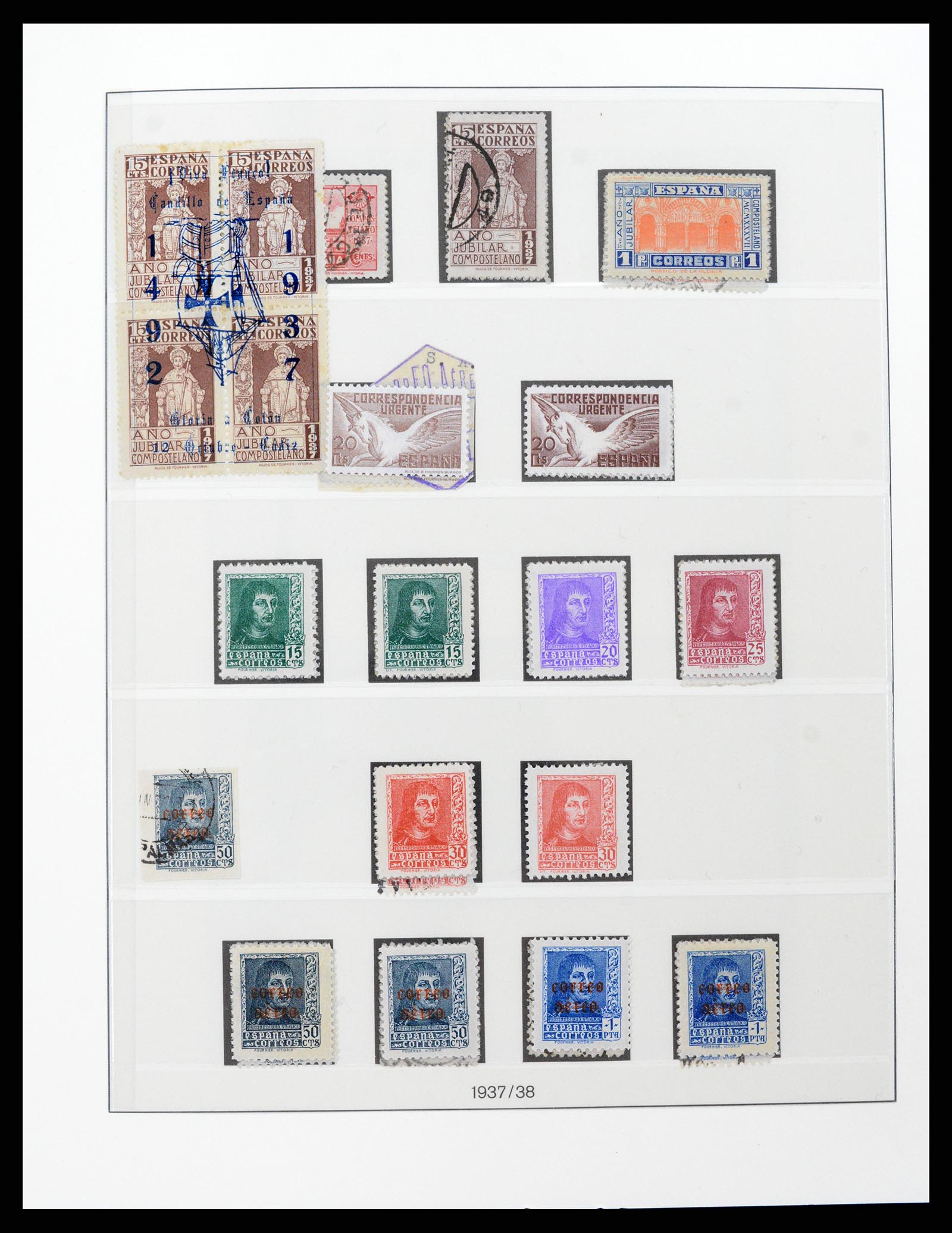37126 098 - Postzegelverzameling 37126 Spanje en koloniën 1850-1976.