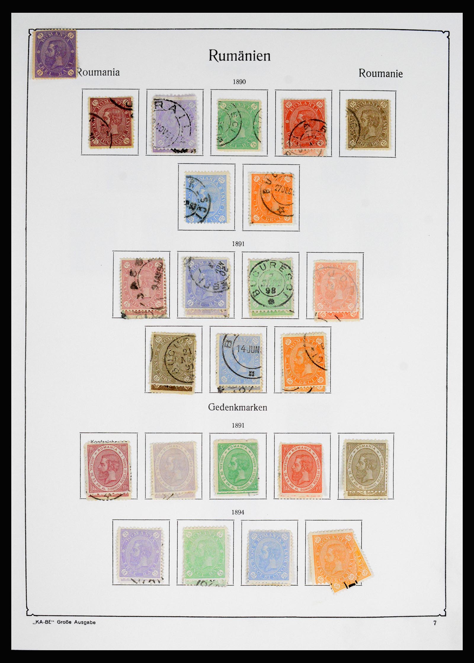 37128 010 - Postzegelverzameling 37128 Roemenië 1865-1965.