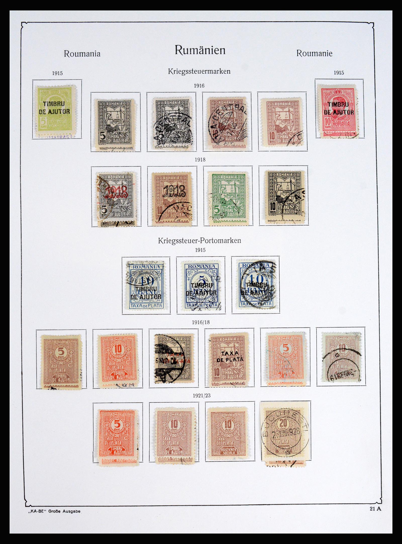 37128 031 - Postzegelverzameling 37128 Roemenië 1865-1965.