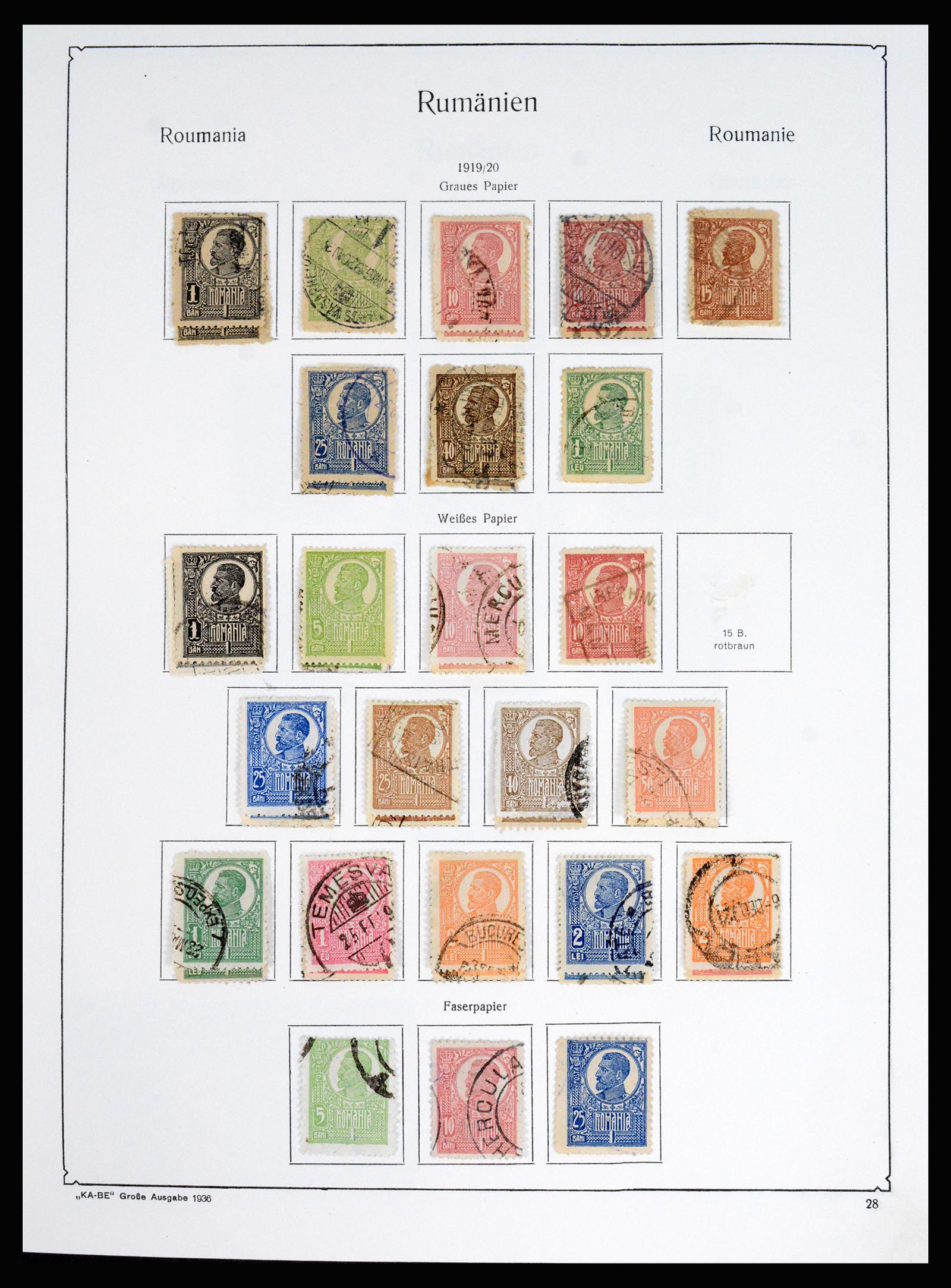 37128 040 - Postzegelverzameling 37128 Roemenië 1865-1965.
