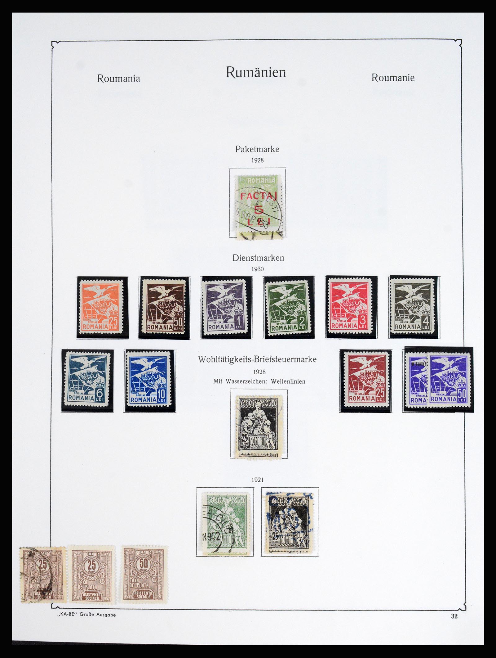 37128 044 - Postzegelverzameling 37128 Roemenië 1865-1965.
