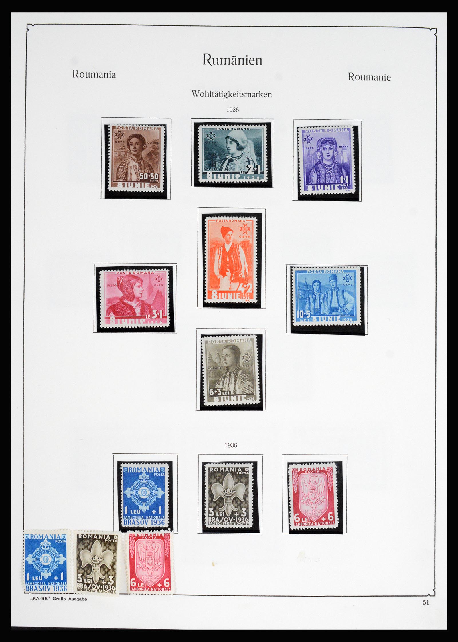 37128 074 - Postzegelverzameling 37128 Roemenië 1865-1965.